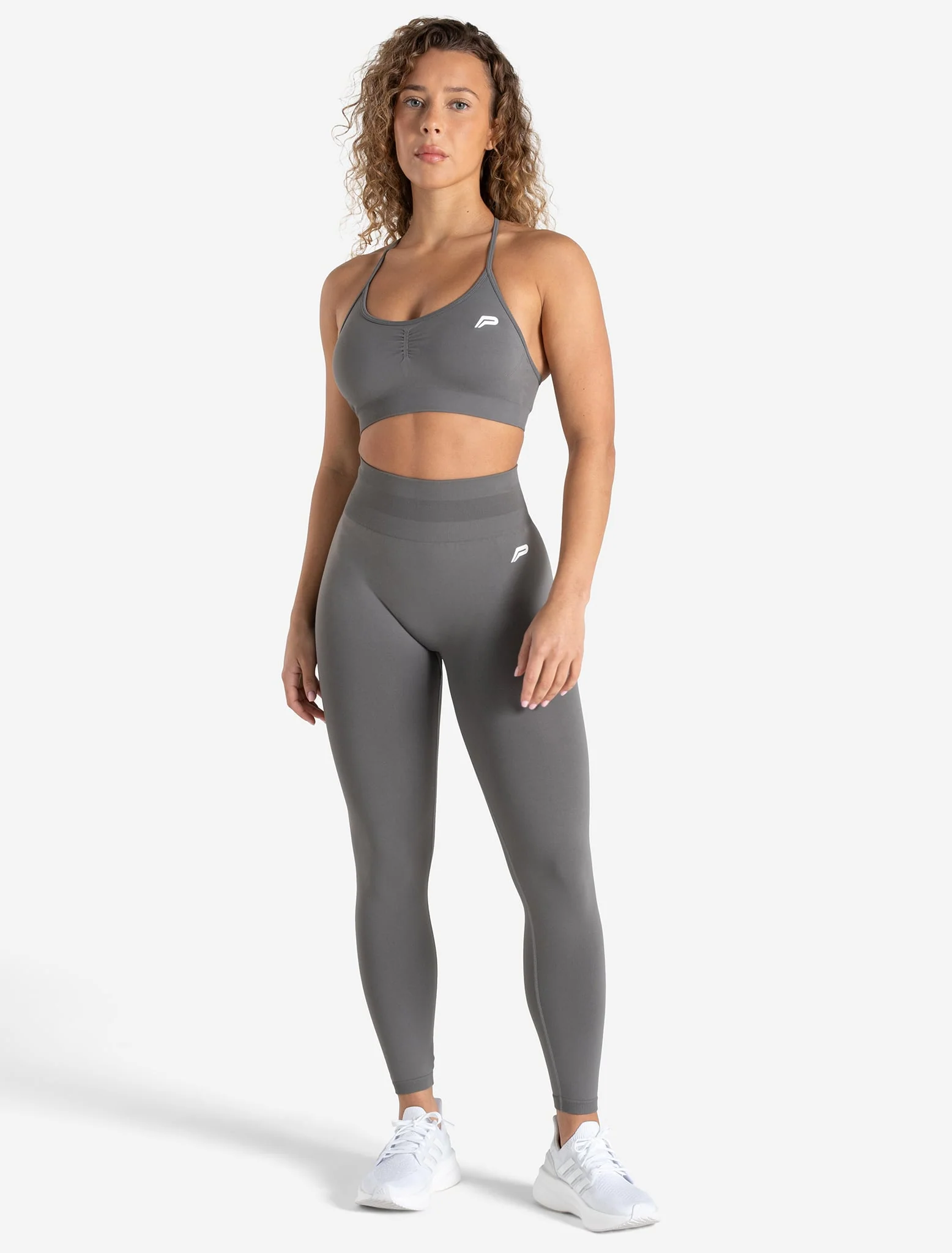 Scrunch Seamless Leggings - Mid Grey - Image 7