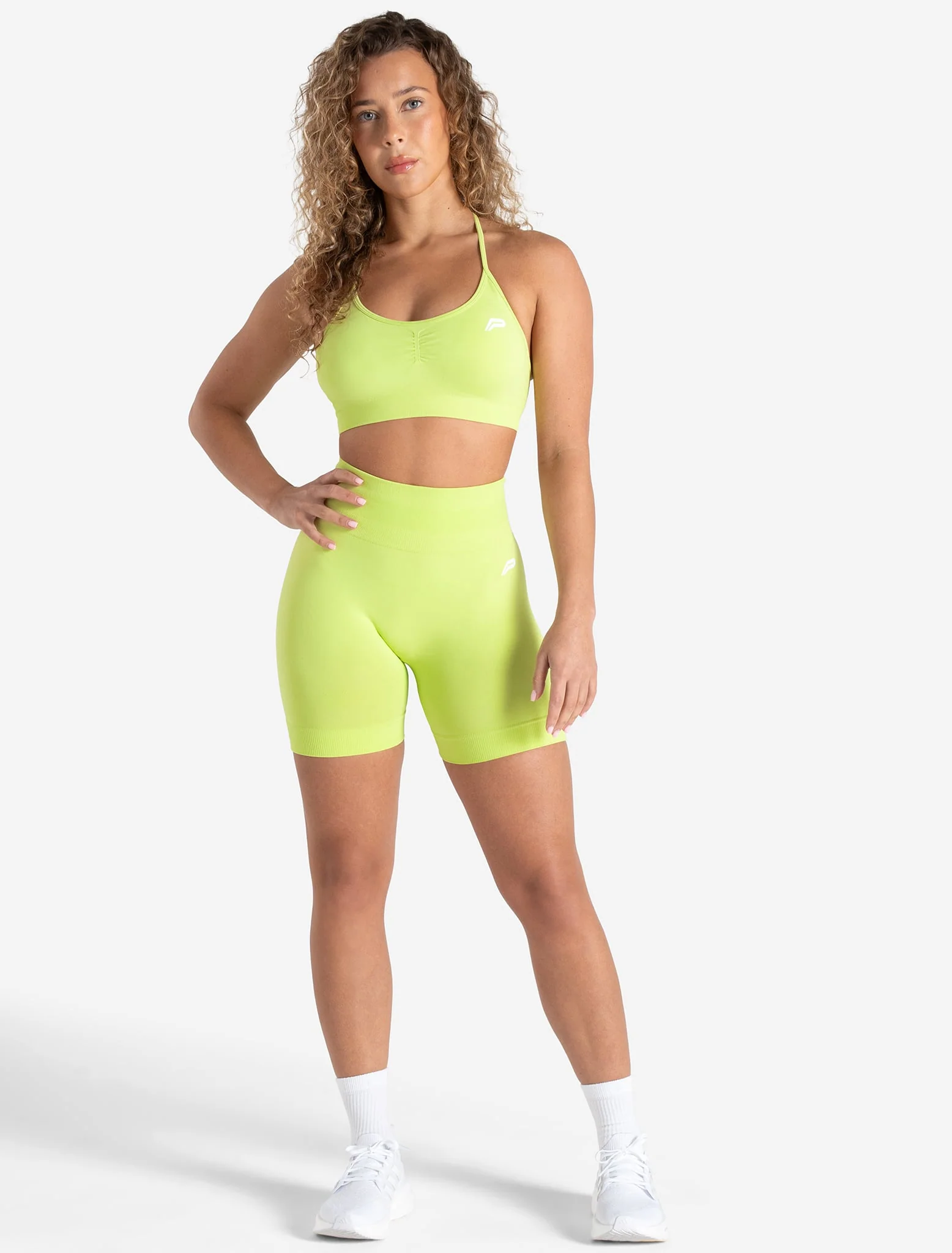 Scrunch Seamless Shorts - Lime Zest - Image 5