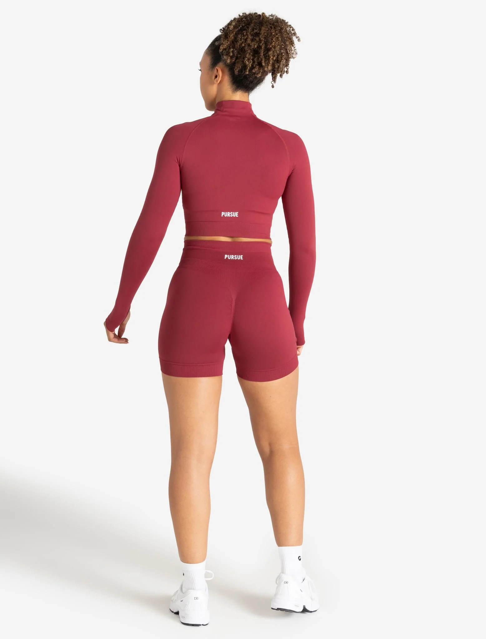 Scrunch Seamless Shorts - Raspberry - Image 6