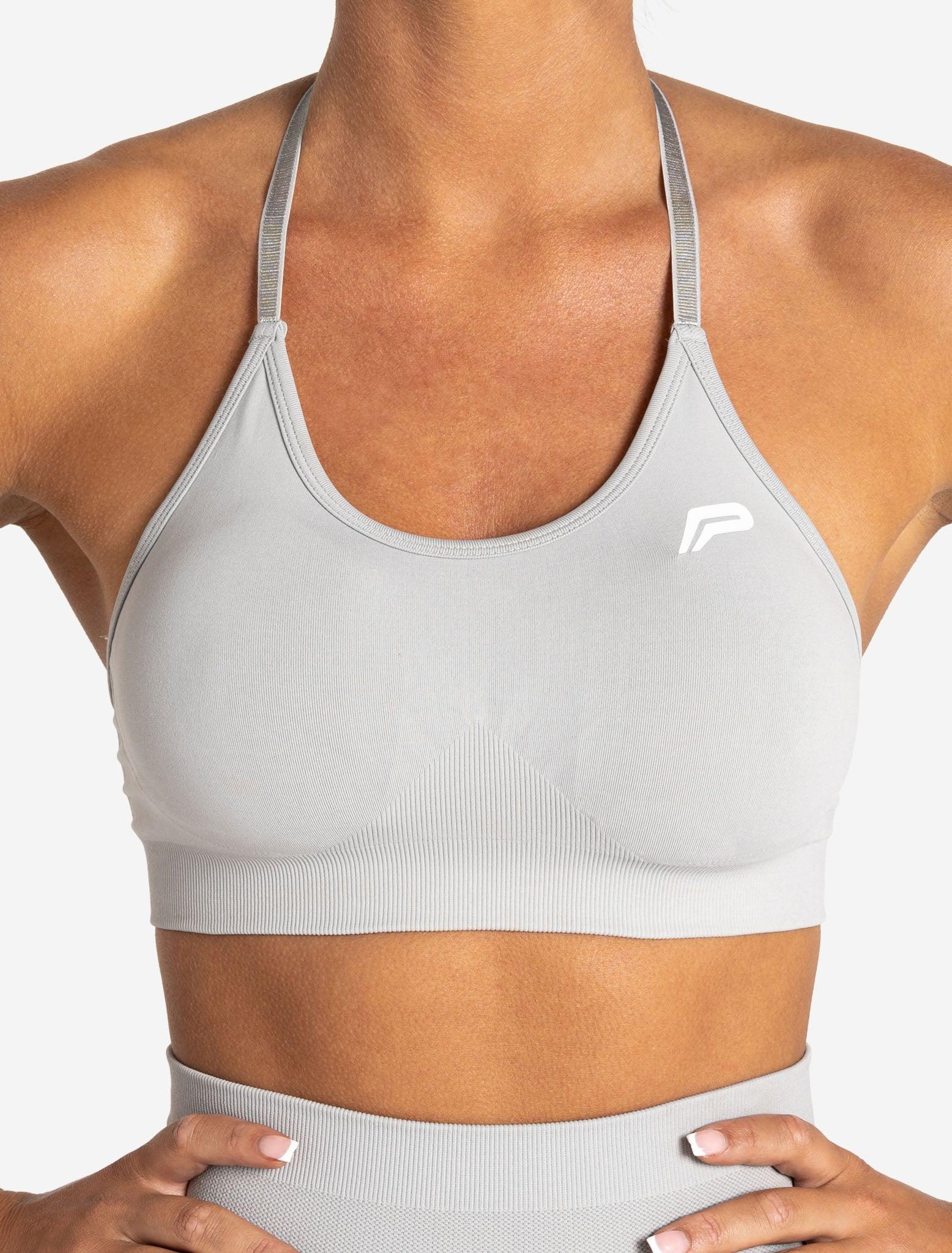 Scrunch Seamless Sports Bra - Grey - Image 3