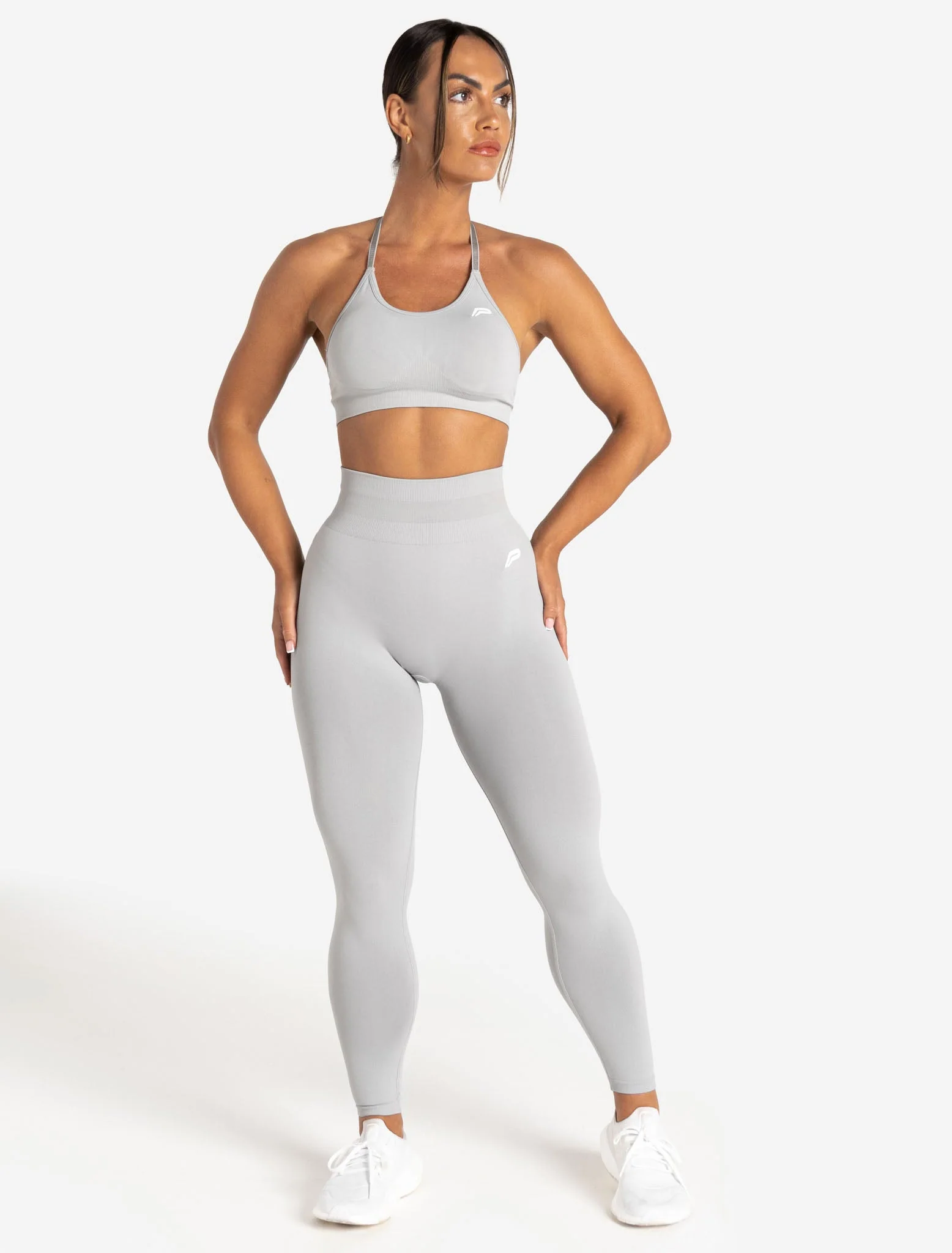 Scrunch Seamless Sports Bra - Grey - Image 6