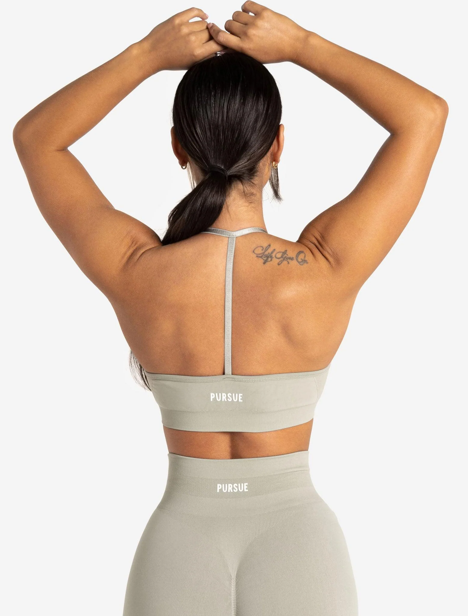 Scrunch Seamless Sports Bra - Sage - Image 4