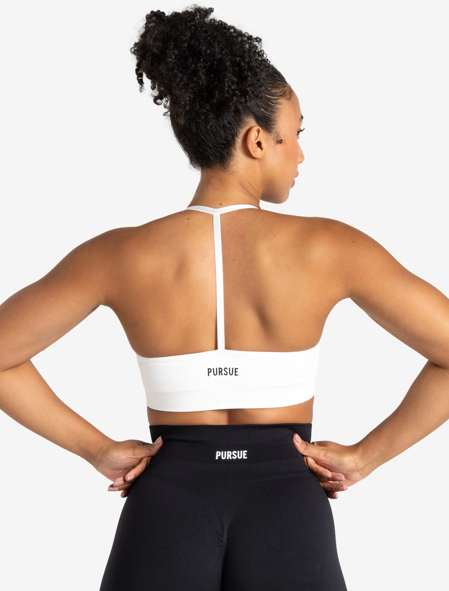 Scrunch Seamless Sports Bra - White - Image 2