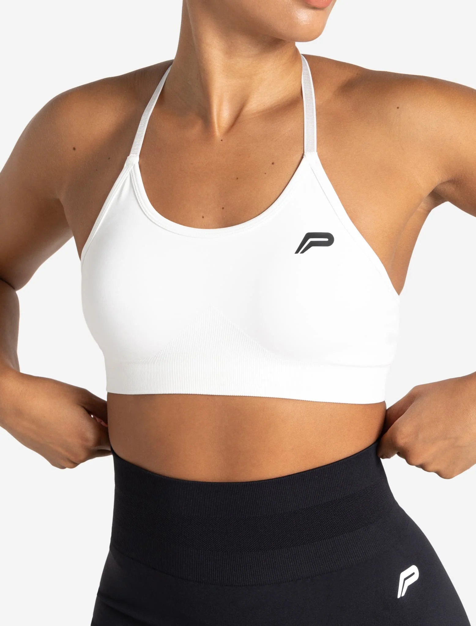Scrunch Seamless Sports Bra - White - Image 3