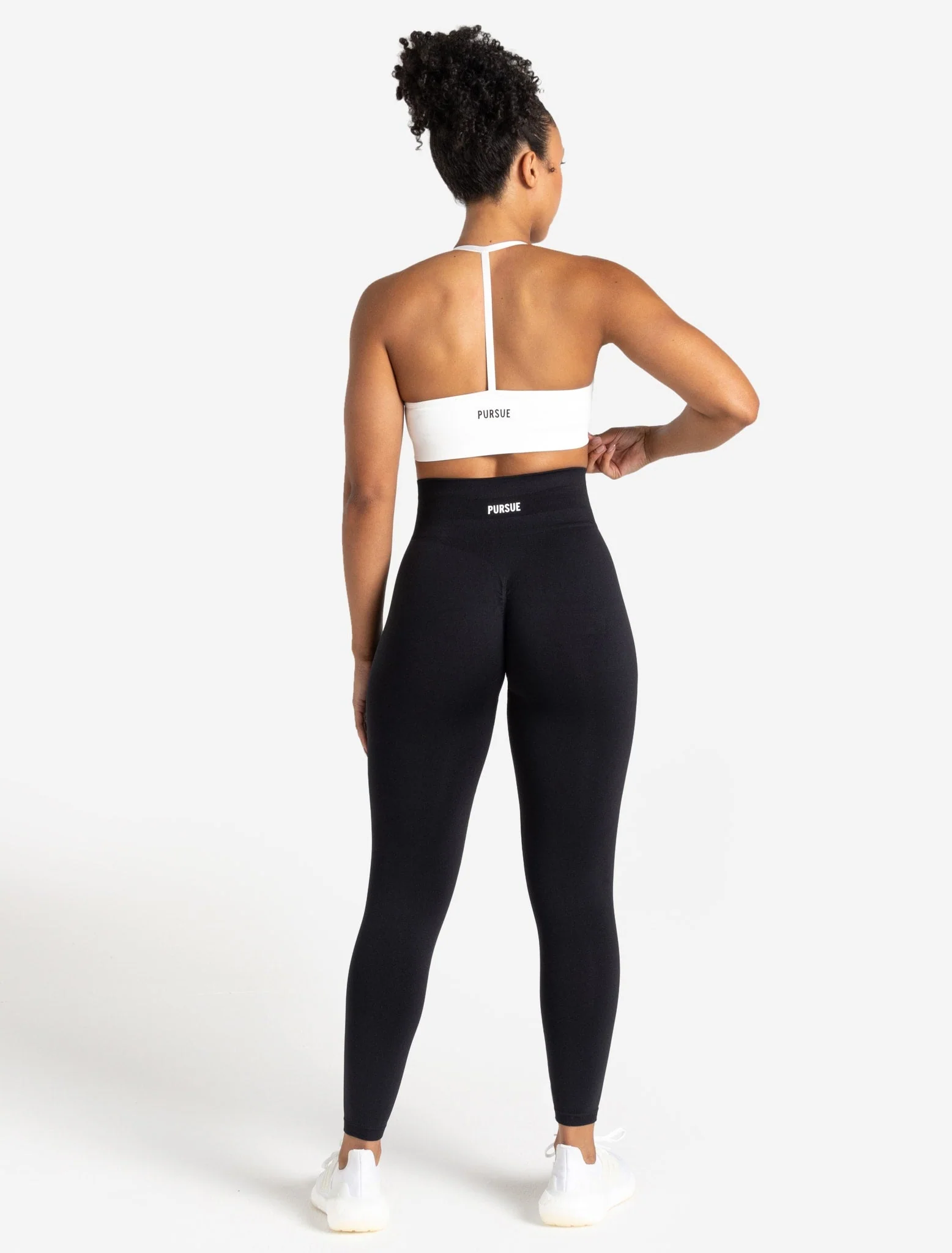 Scrunch Seamless Sports Bra - White - Image 6
