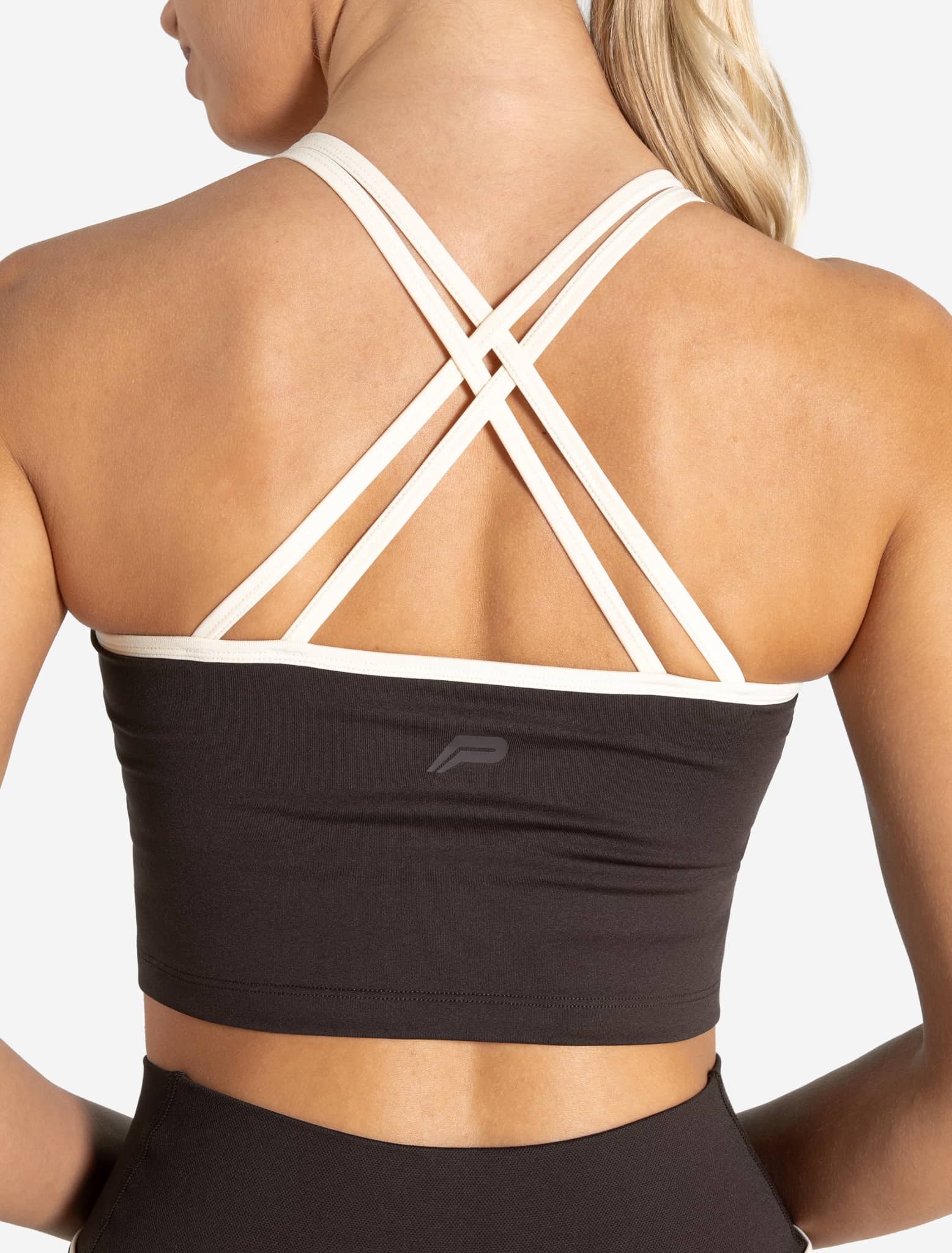 Sculpt Seamless Built-In Bra Tank - Espresso/Marshmallow - Image 2