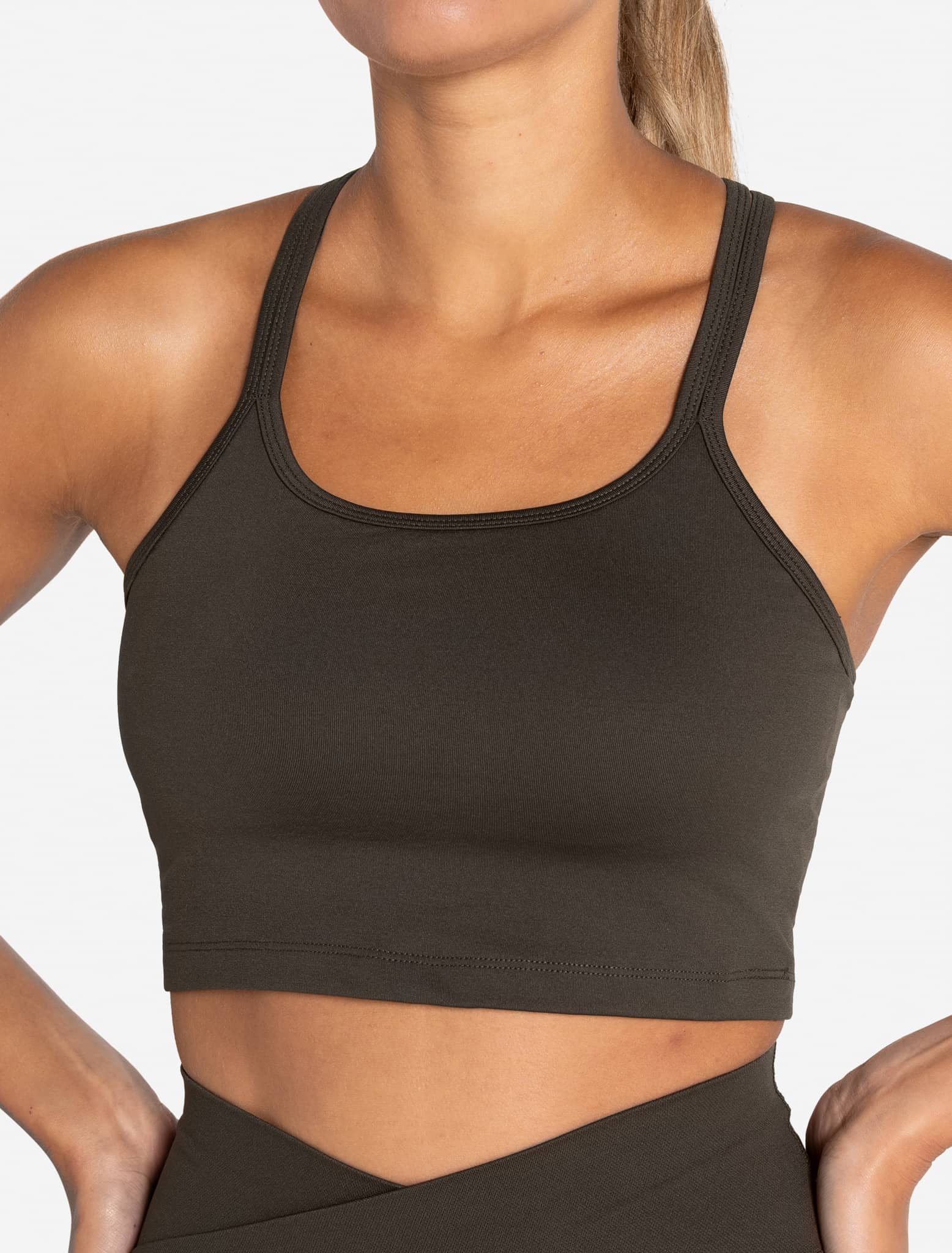 Sculpt Seamless Built-In Bra Tank - Olive - Image 5