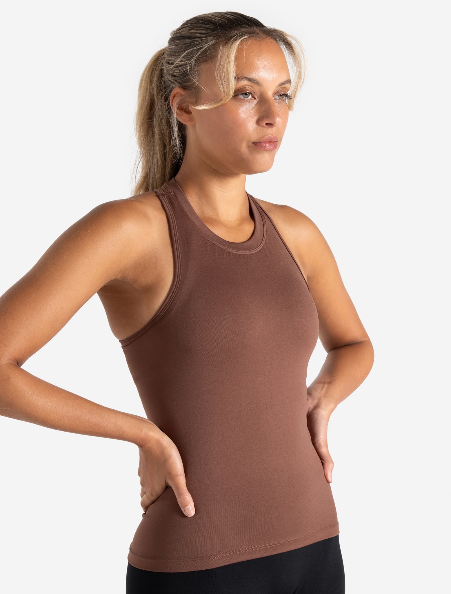 Sculpt Seamless Vest - Cocoa Brown - Image 4