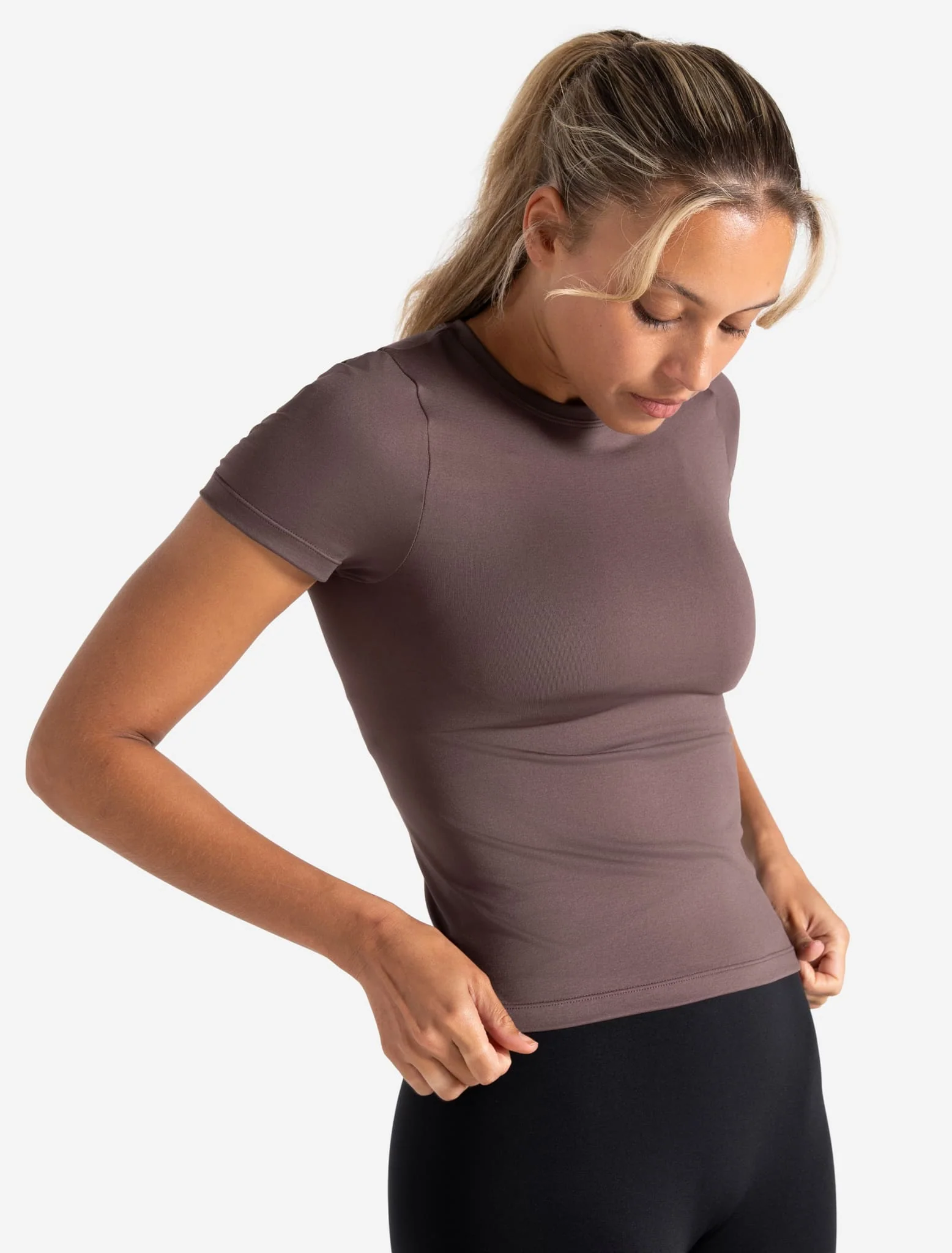 Sculpt Seamless T-Shirt - Mocha - Image 4