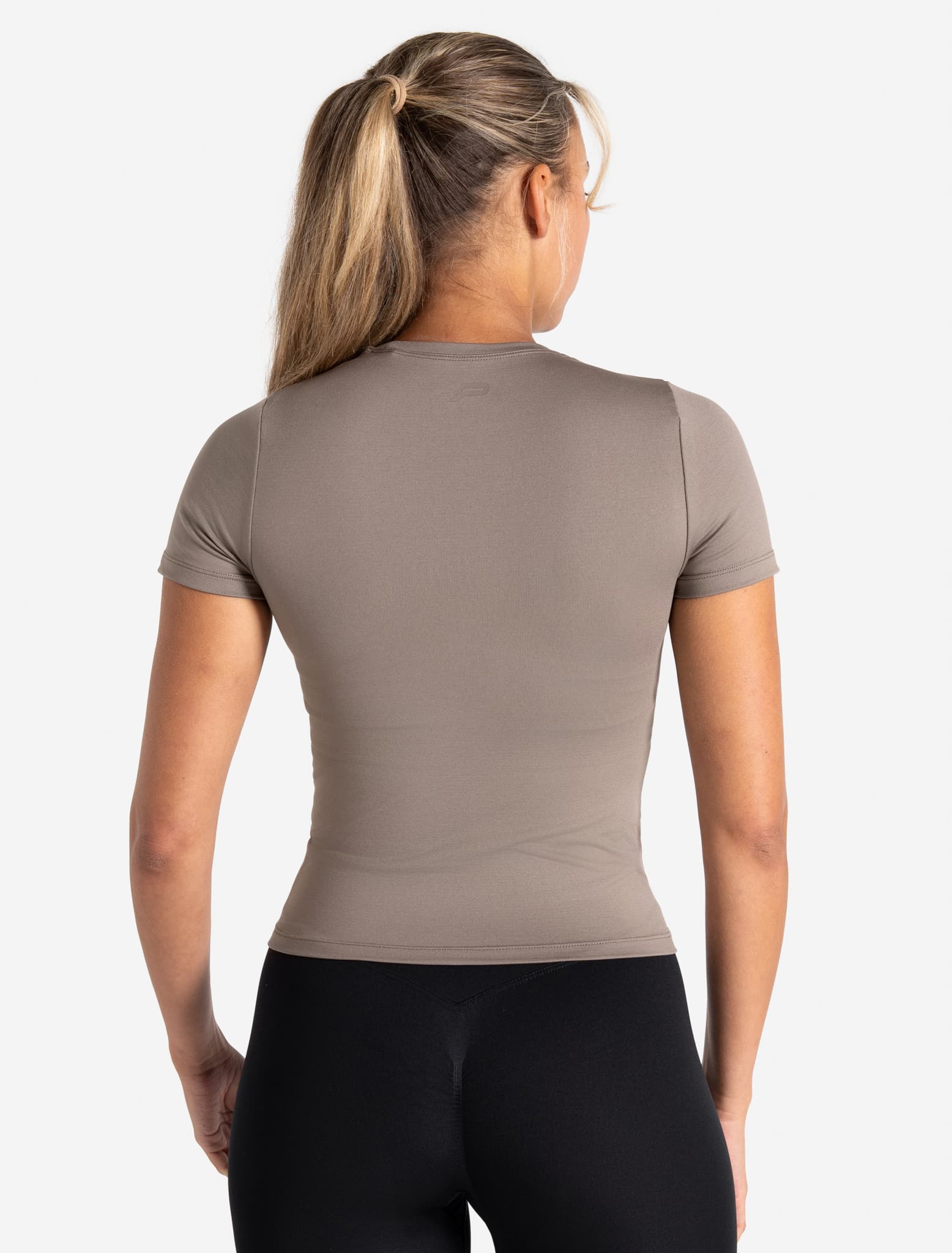 Sculpt Seamless T-Shirt - Taupe - Image 3