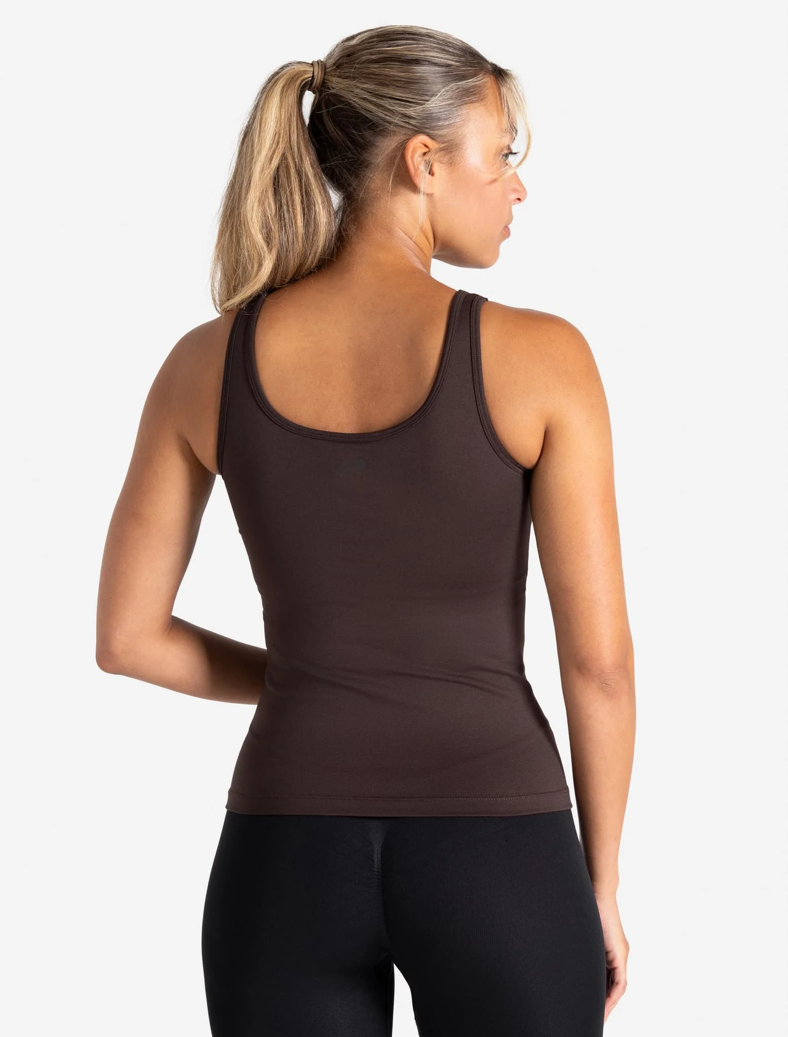 Sculpt Seamless Built-In Bra Vest - Espresso - Image 3