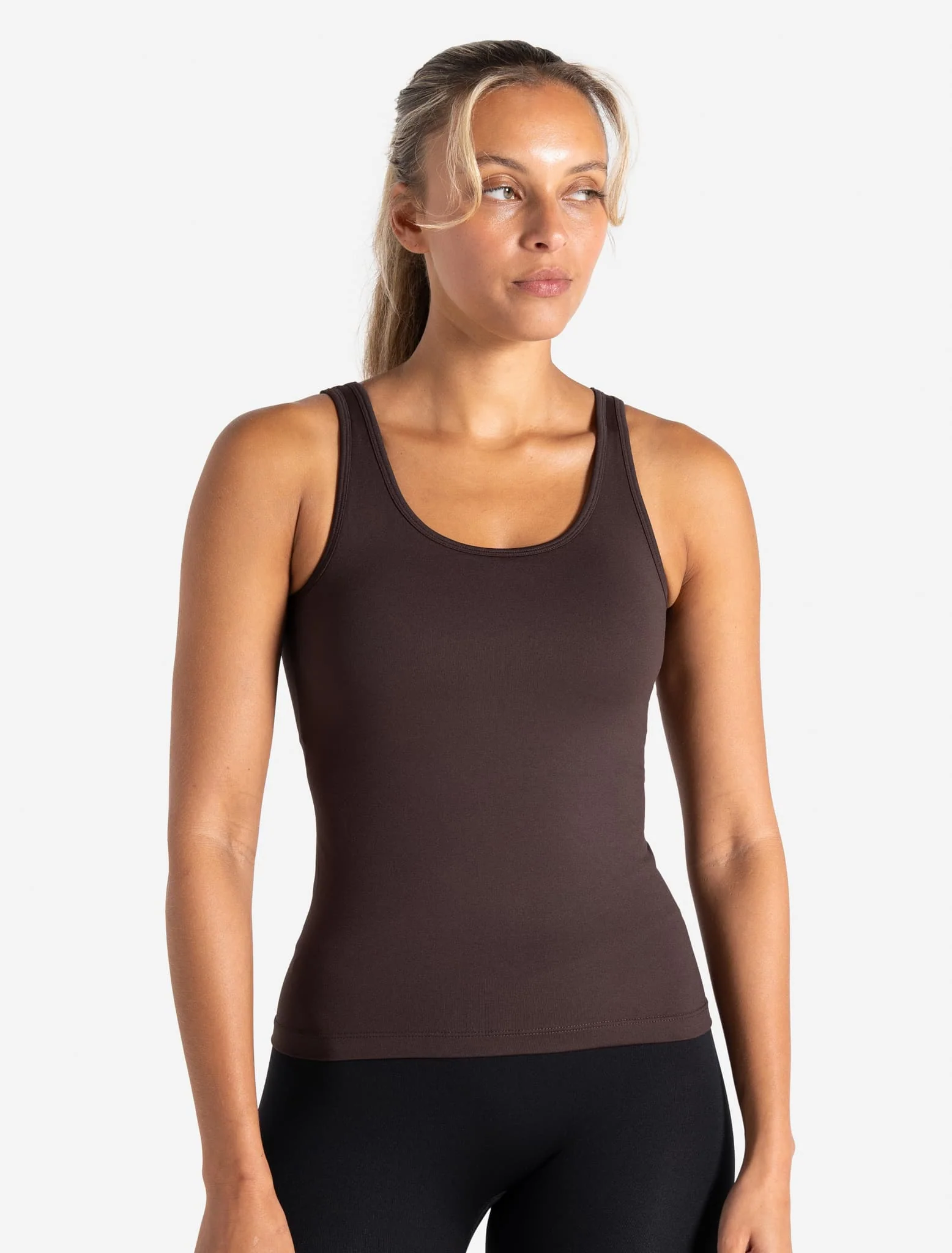 Sculpt Seamless Built-In Bra Vest - Espresso - Image 4