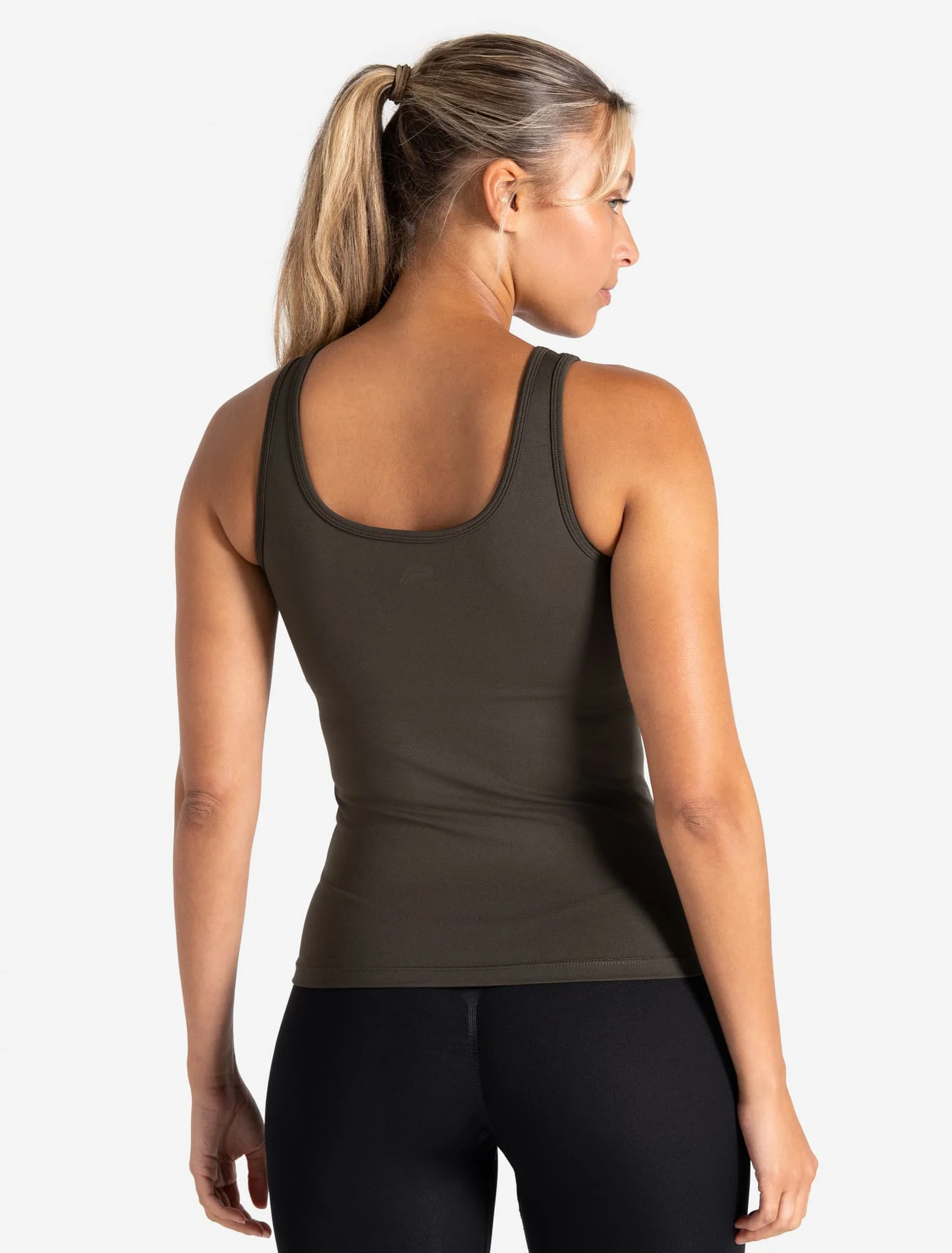 Sculpt Seamless Built-In Bra Vest - Olive - Image 2