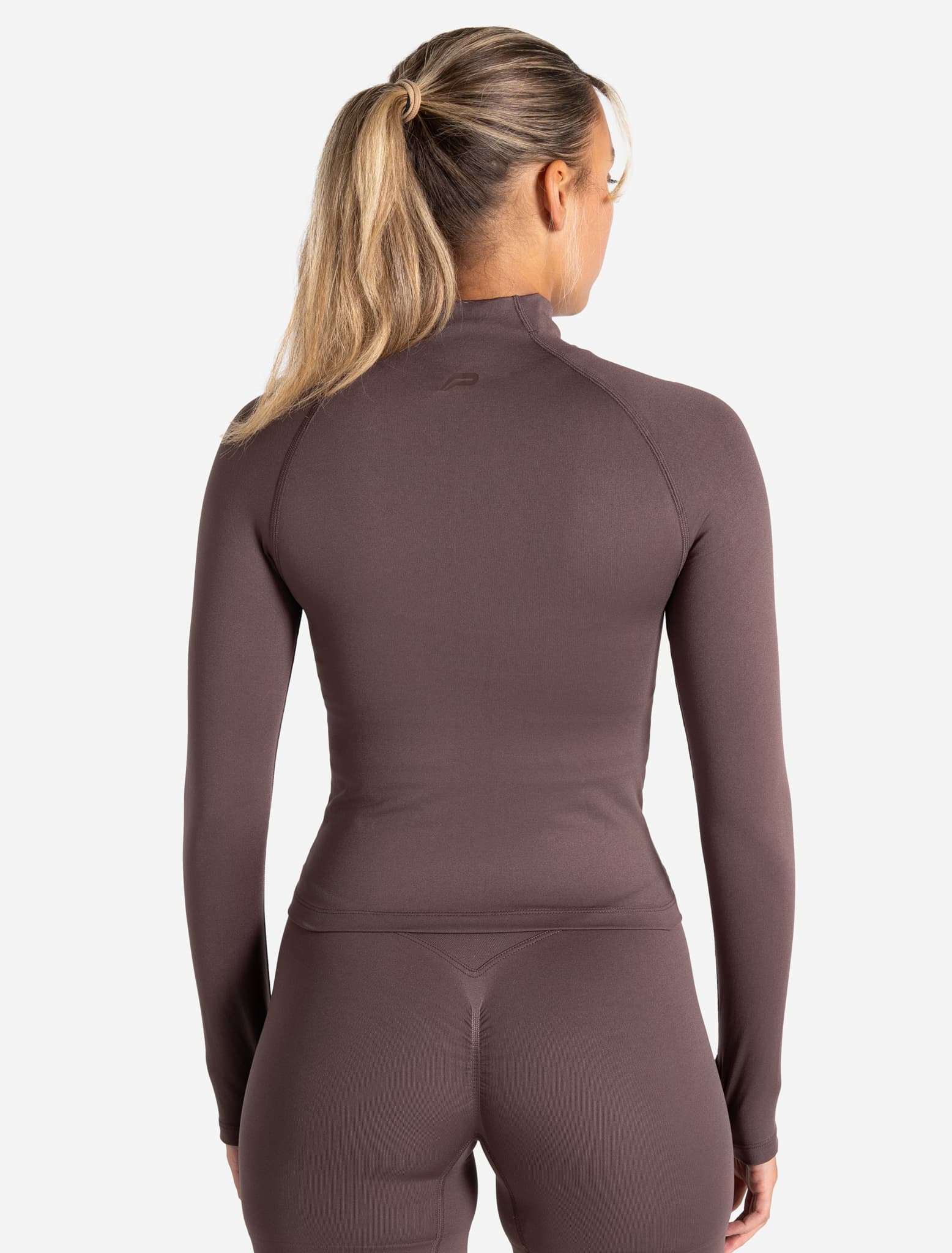 Sculpt Seamless Zip Jacket - Mocha - Image 3