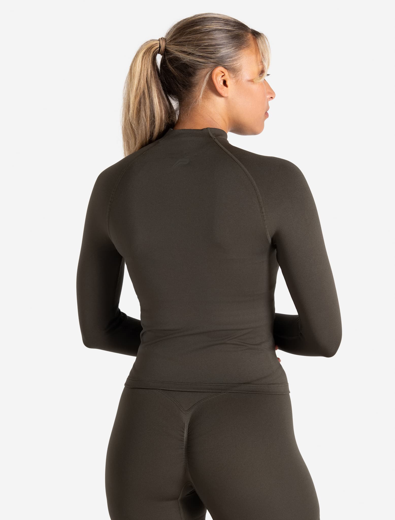 Sculpt Seamless Zip Jacket - Olive - Image 2