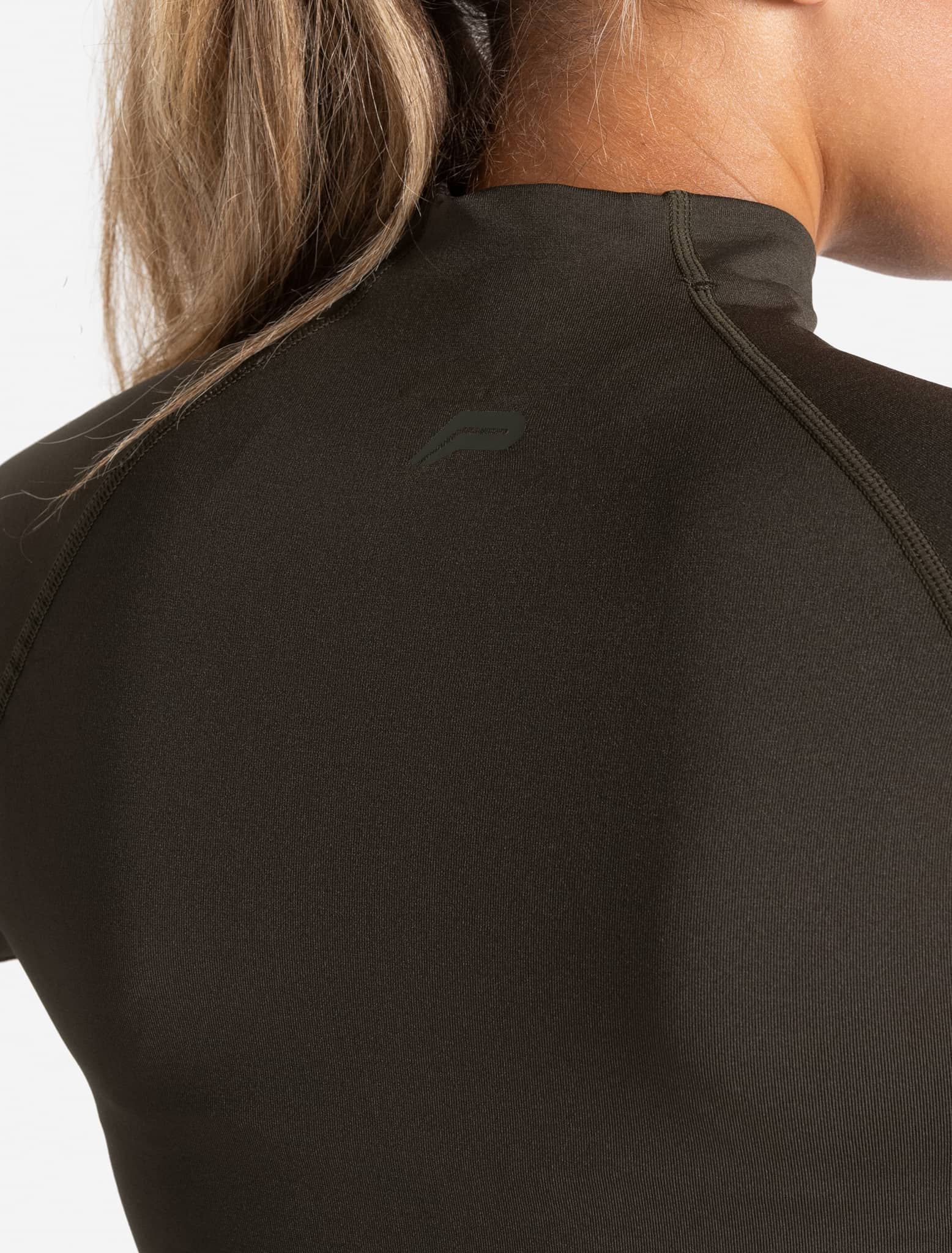 Sculpt Seamless Zip Jacket - Olive - Image 3