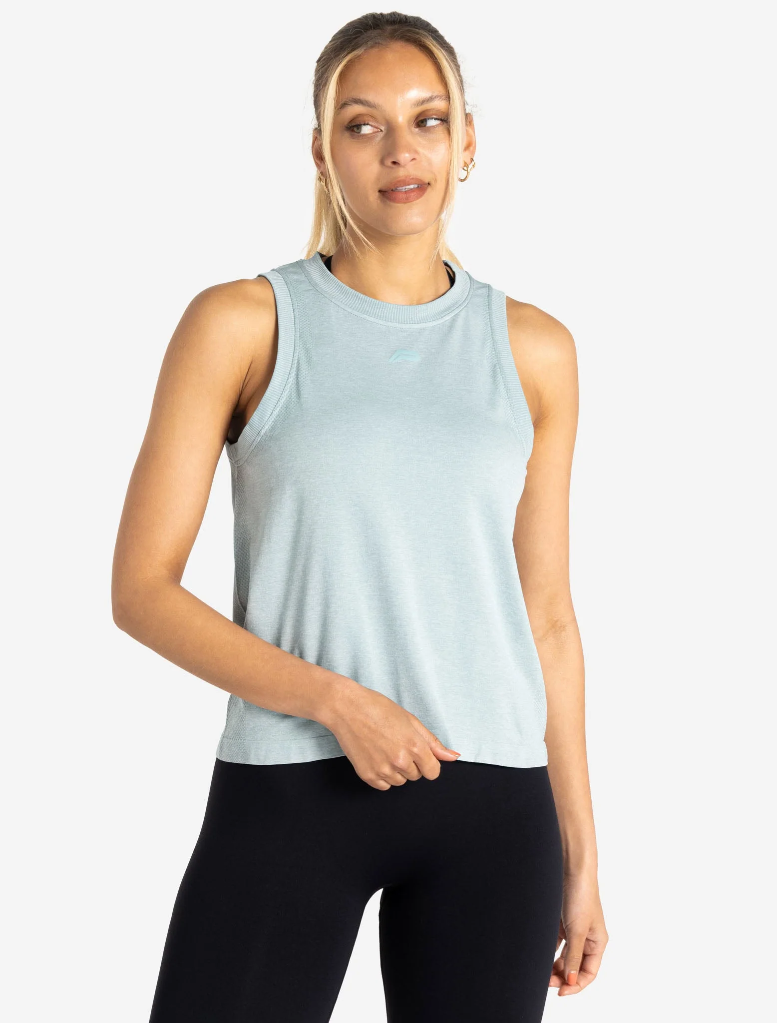 Seamless Tank - Seafoam Green Marl - Image 3