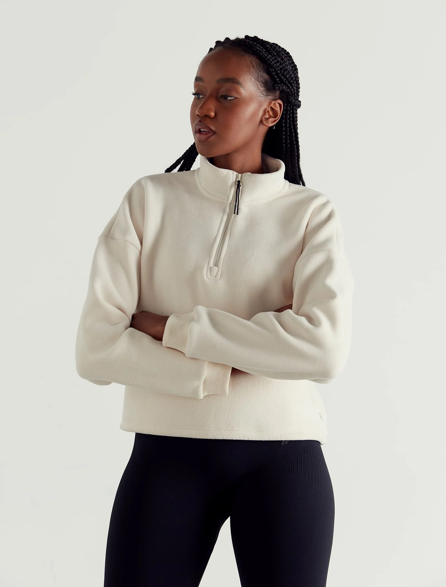 Supersoft 1/4 Zip Fleece - Nude - Image 3
