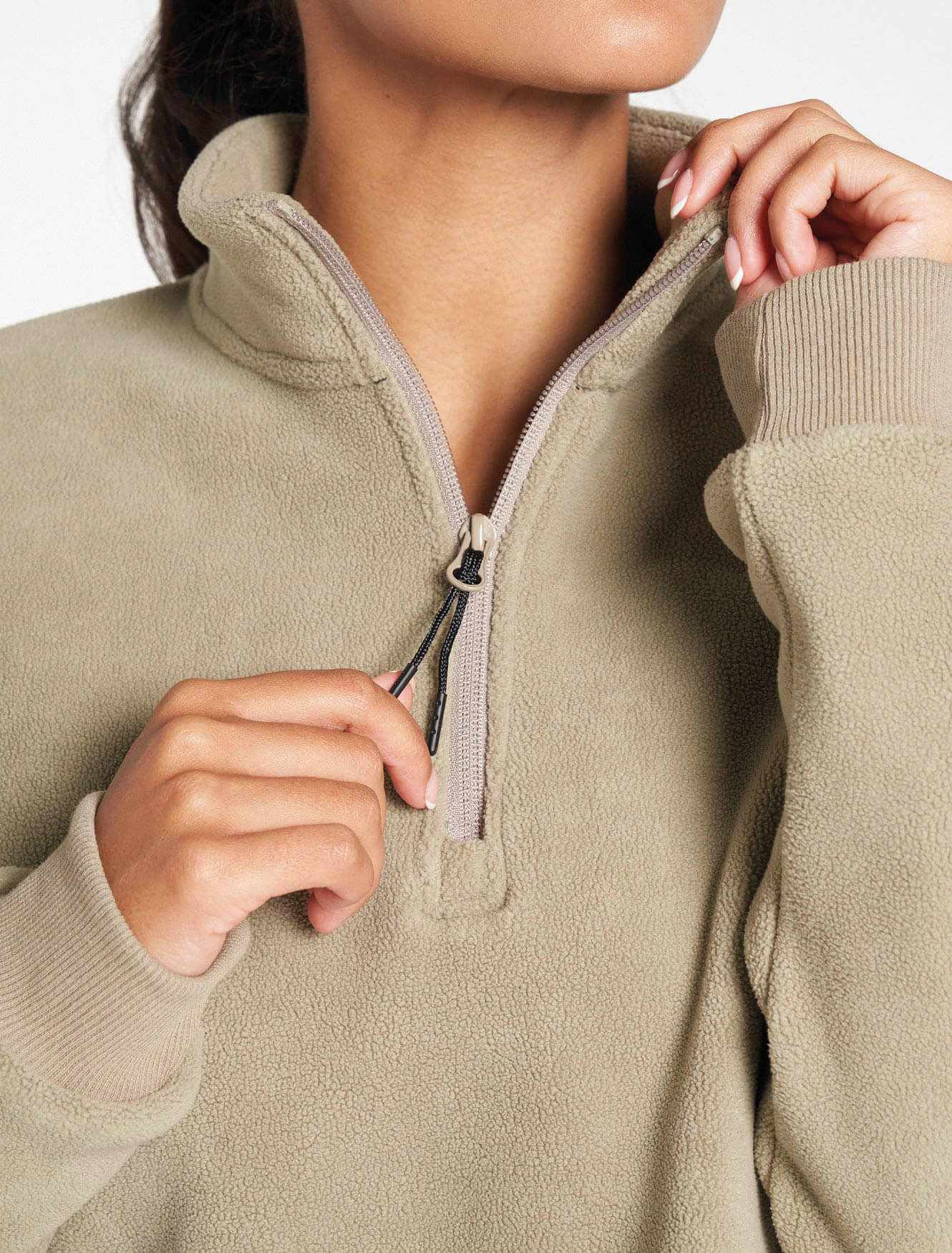 Supersoft 1/4 Zip Fleece - Sage Green - Image 5