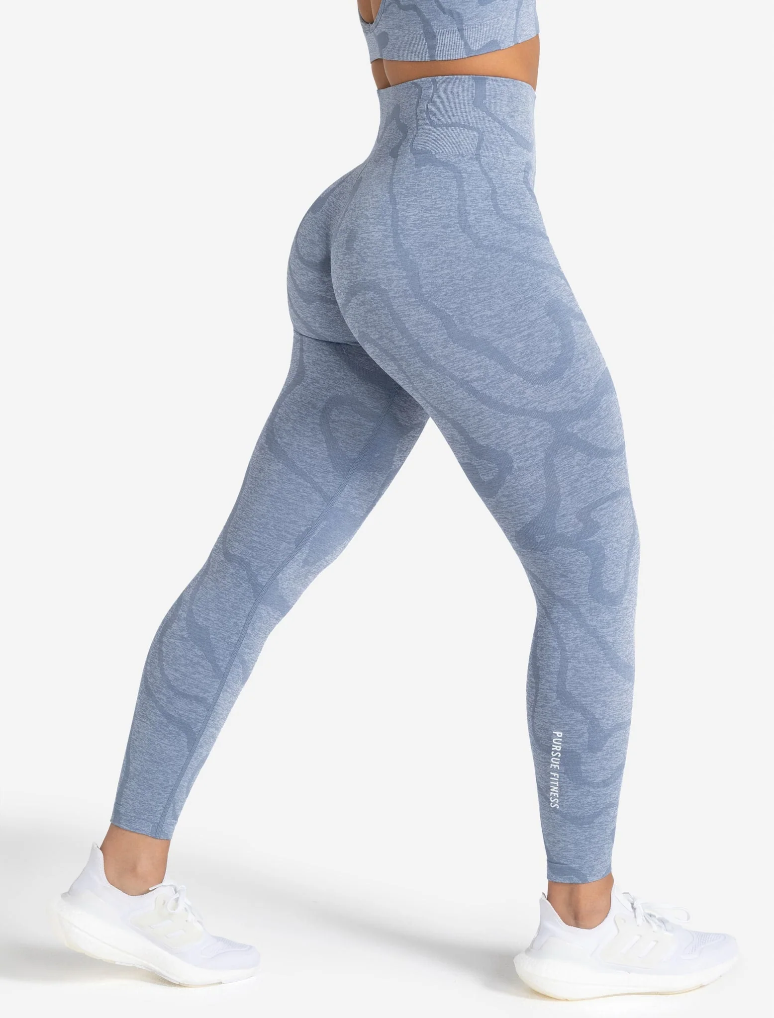 Sustainable Seamless Leggings - Blue - Image 3