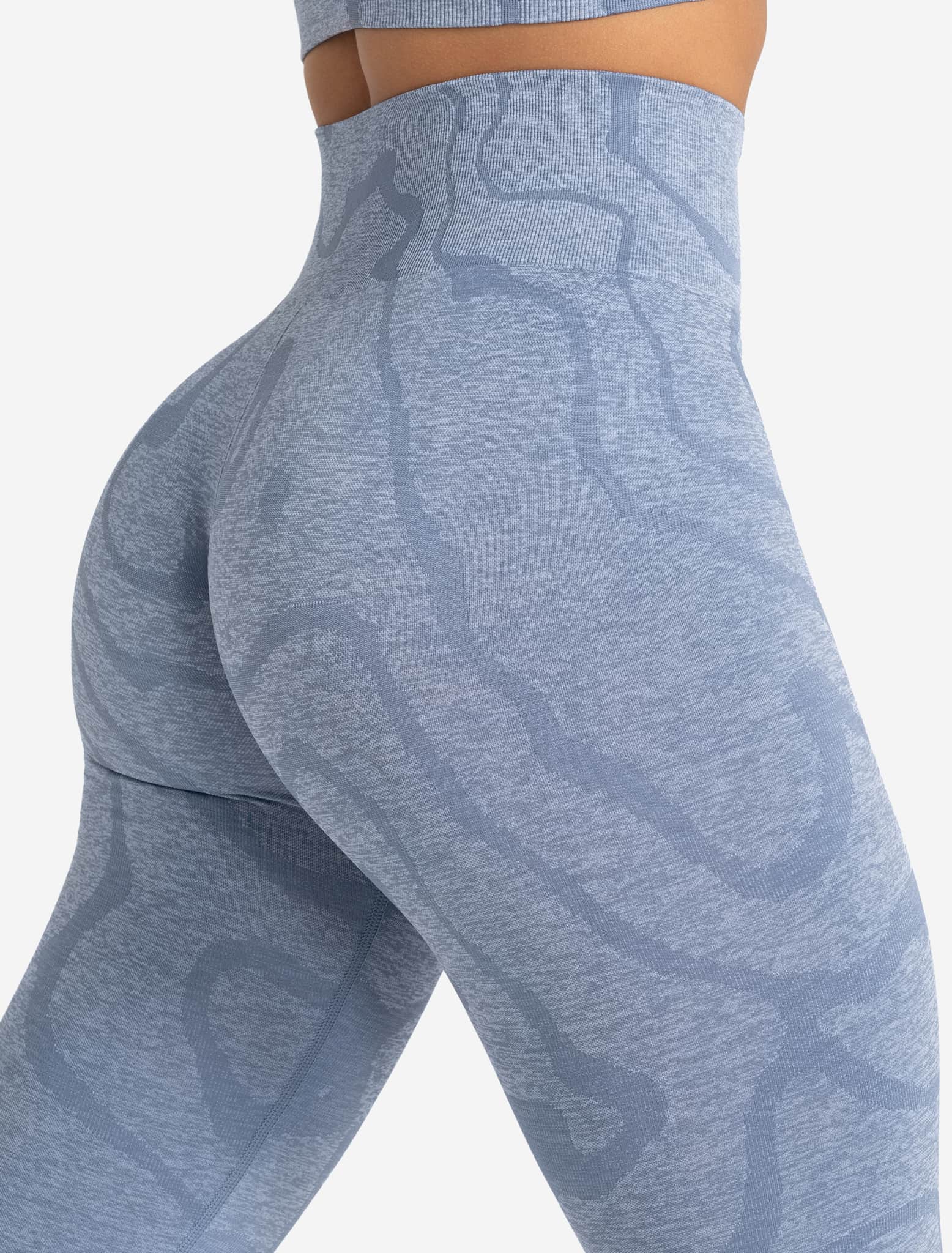 Sustainable Seamless Leggings - Blue - Image 5