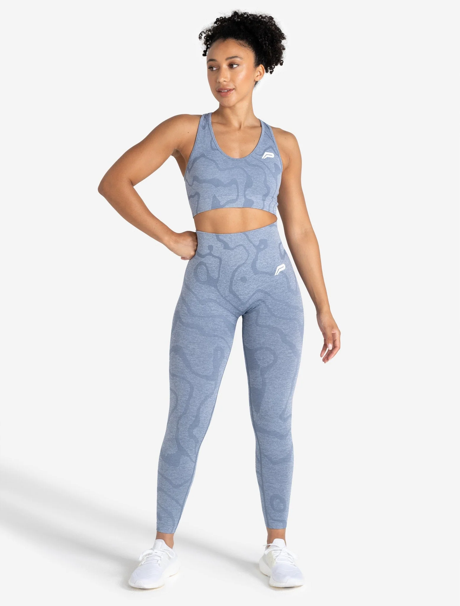 Sustainable Seamless Leggings - Blue - Image 6