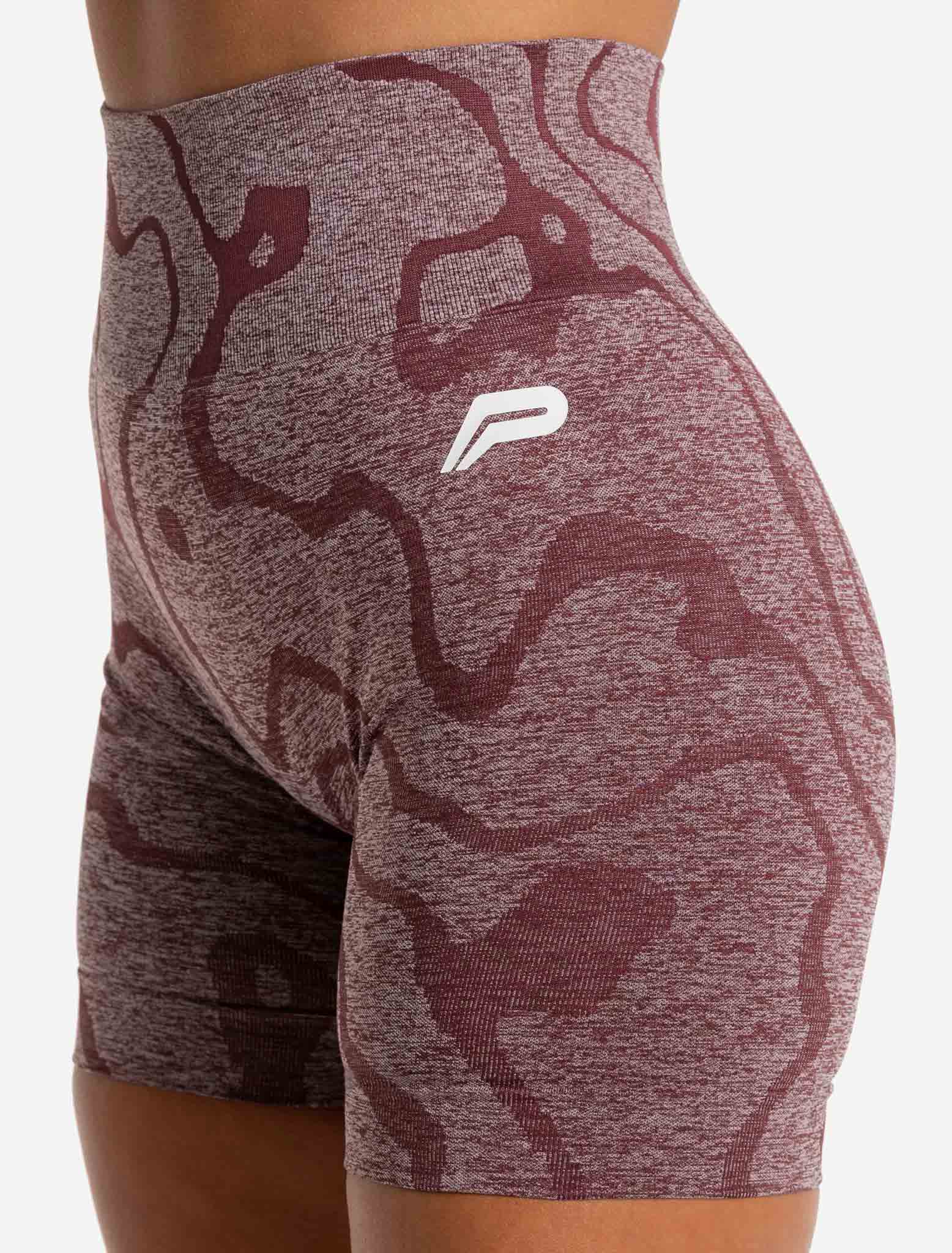 Sustainable Seamless Shorts - Burgundy - Image 4