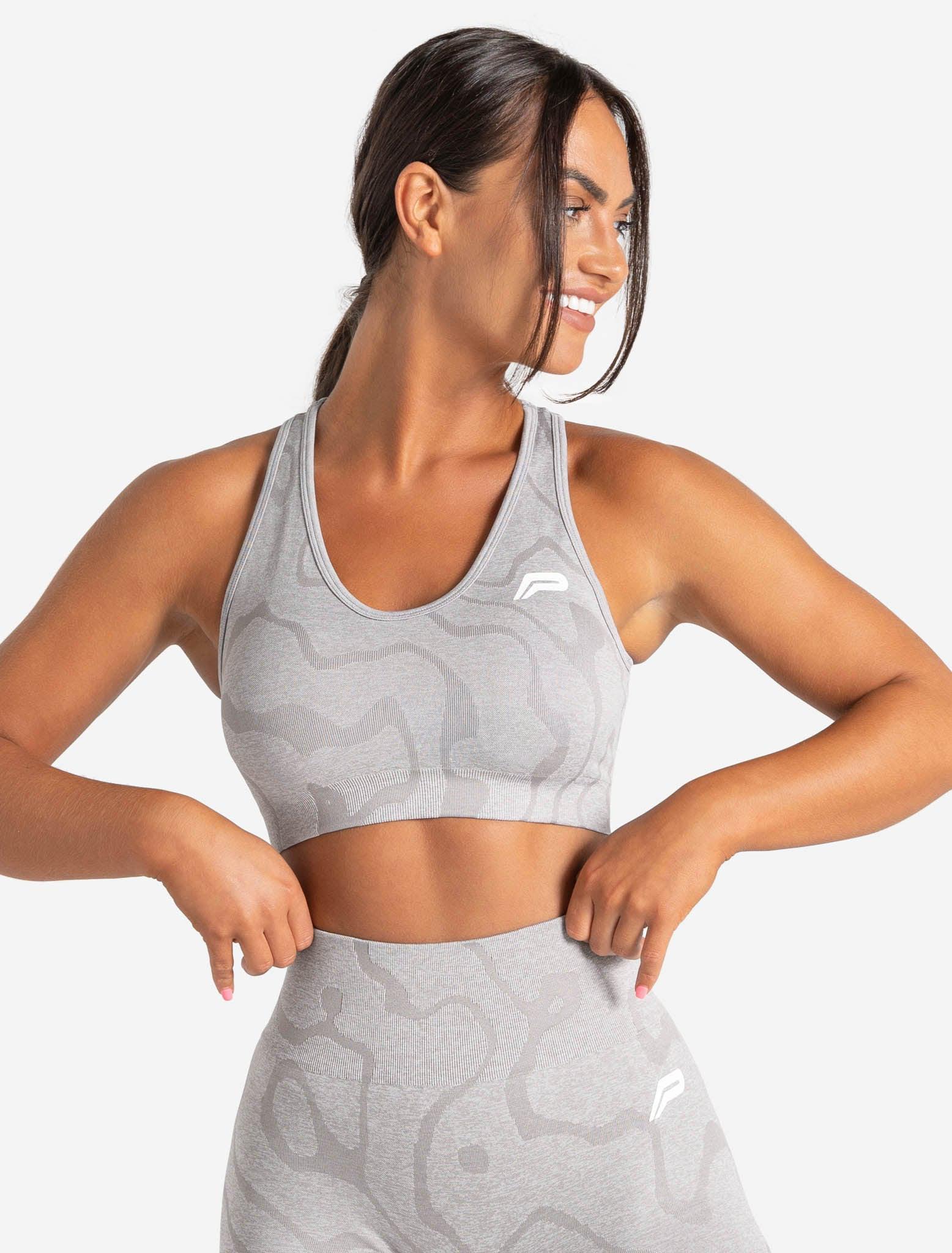 Sustainable Seamless Sports Bra - Cloud Grey - Image 5