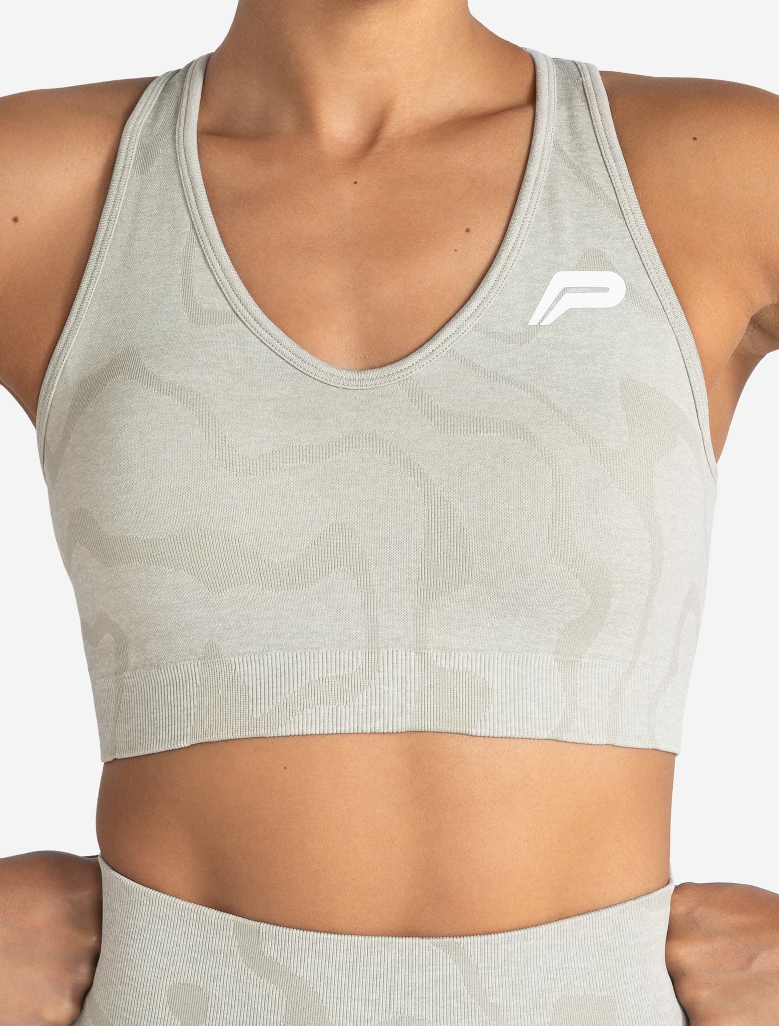 Sustainable Seamless Sports Bra - Sage Green - Image 4