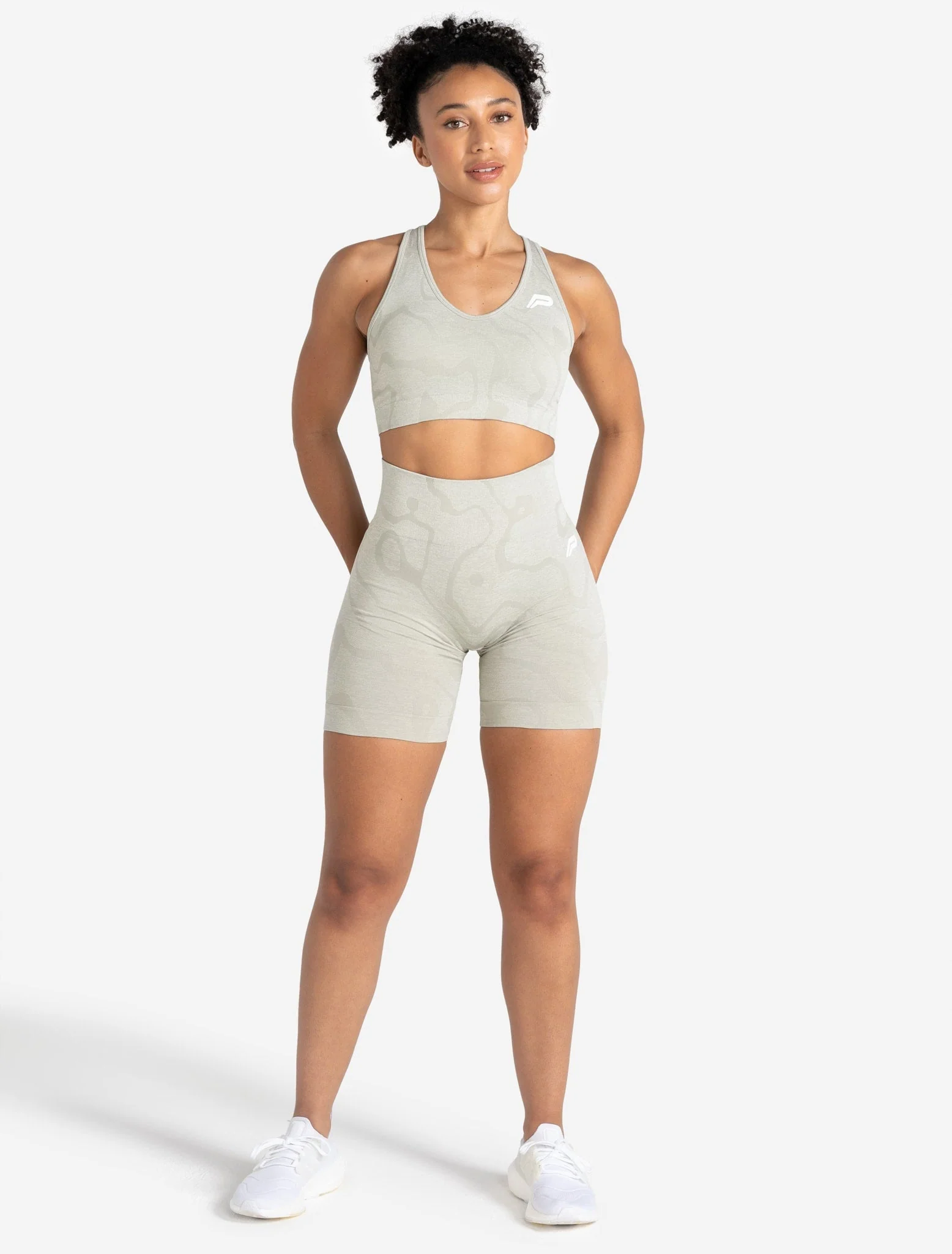 Sustainable Seamless Sports Bra - Sage Green - Image 6