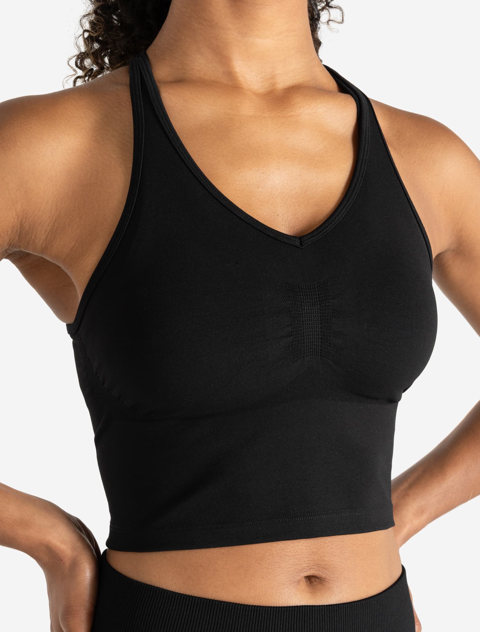 Training Seamless Crop Vest - Black - Image 3