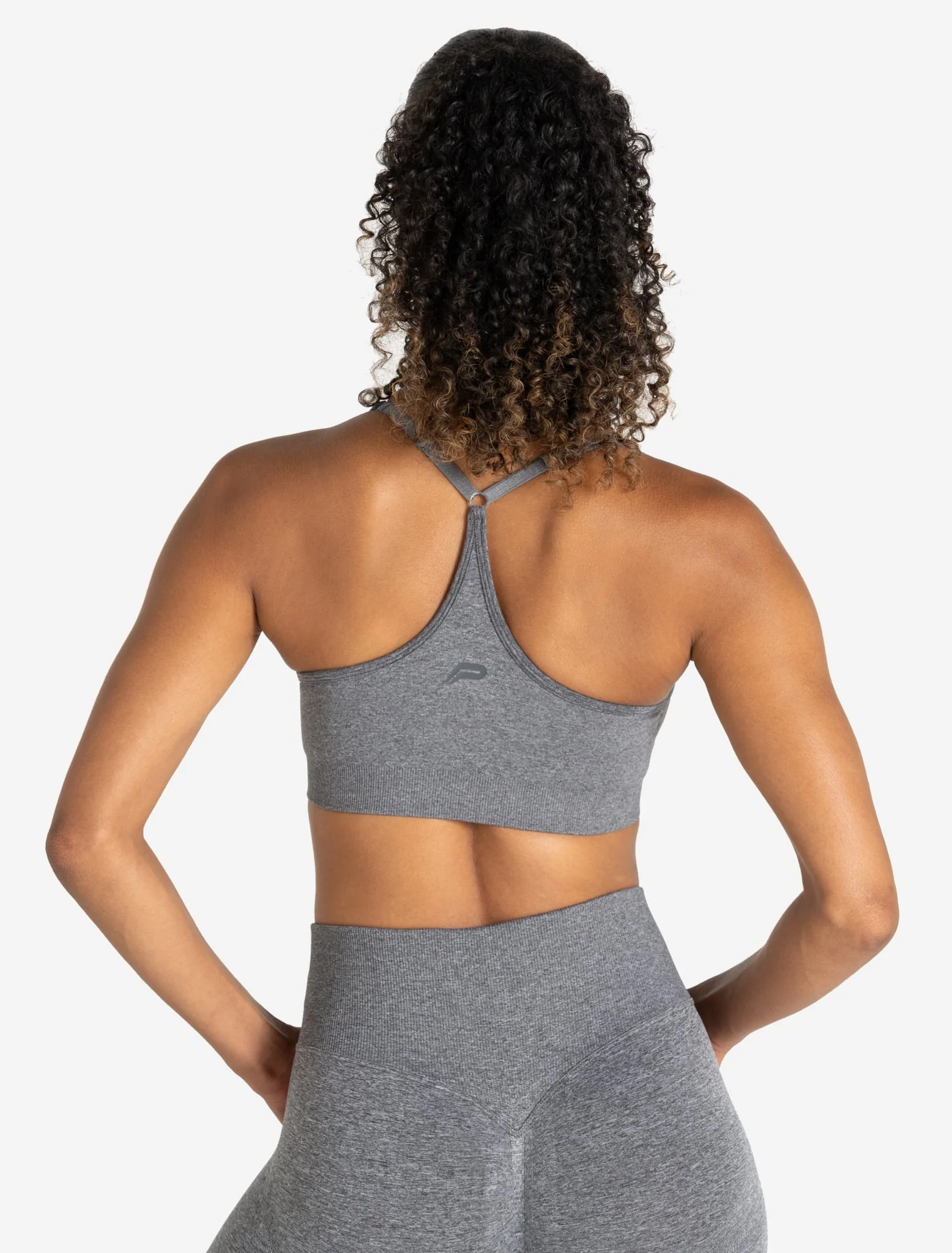 Training Seamless Sports Bra - Grey Marl - Image 2