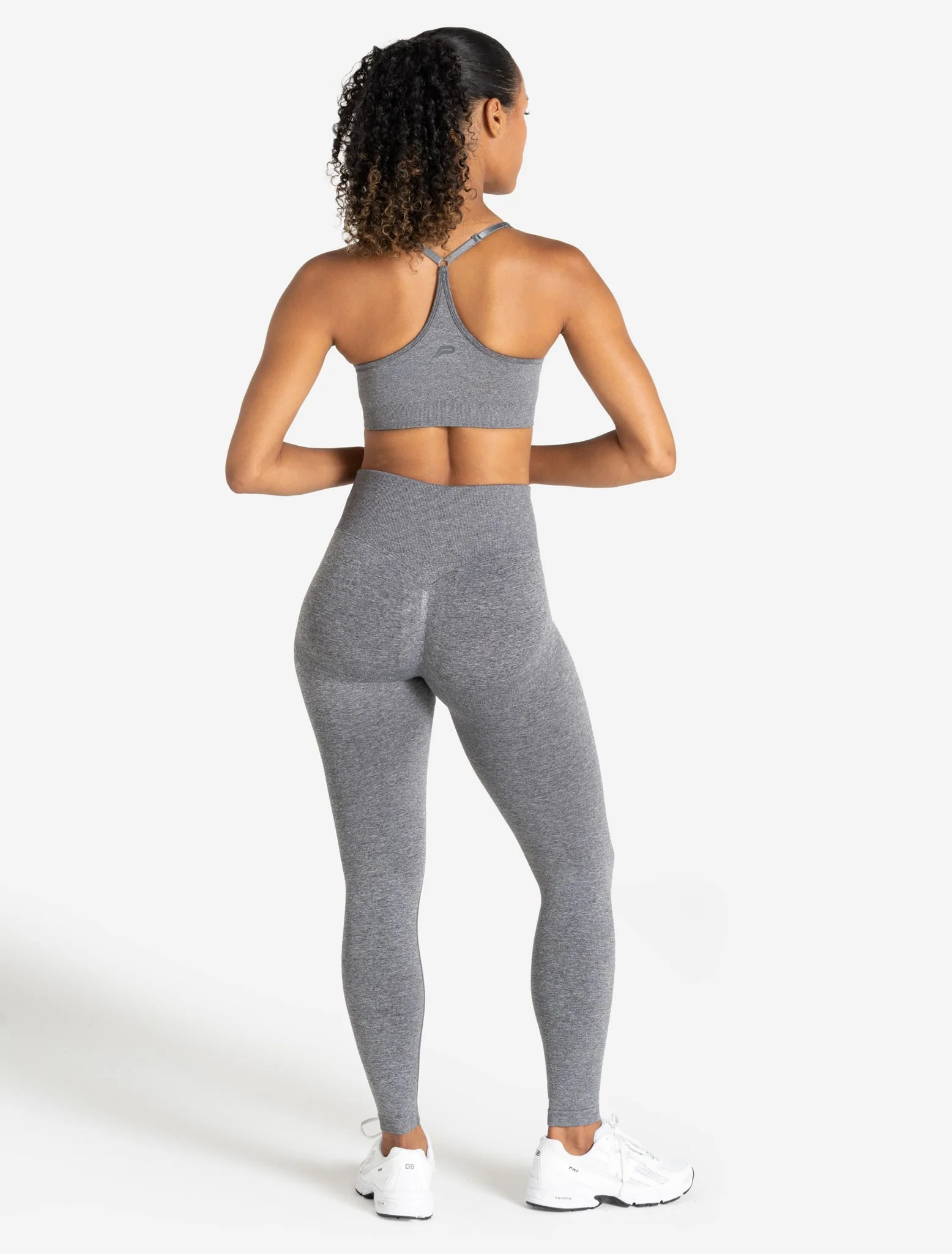 Training Seamless Sports Bra - Grey Marl - Image 6