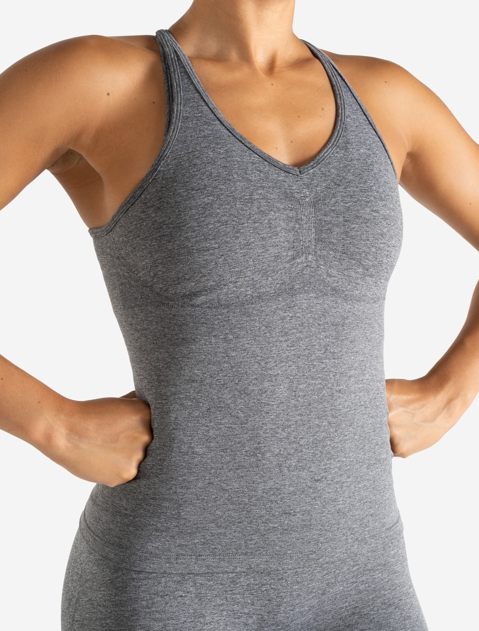 Training Seamless Vest - Grey Marl - Image 3