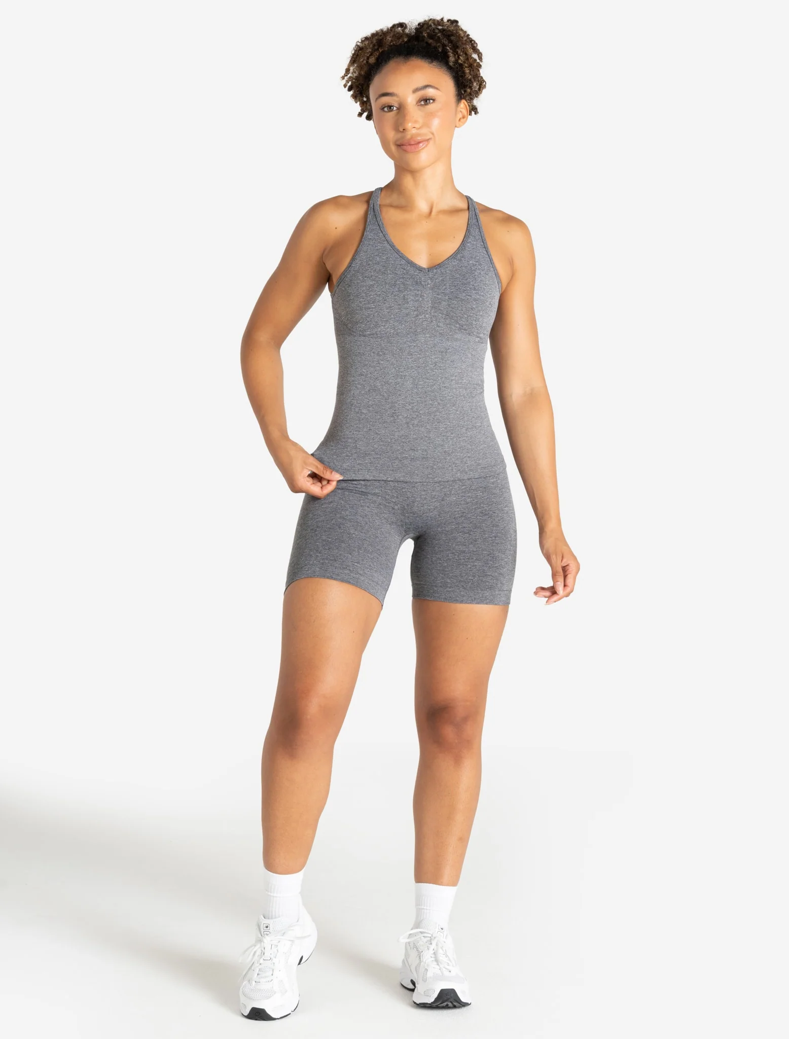Training Seamless Vest - Grey Marl - Image 5