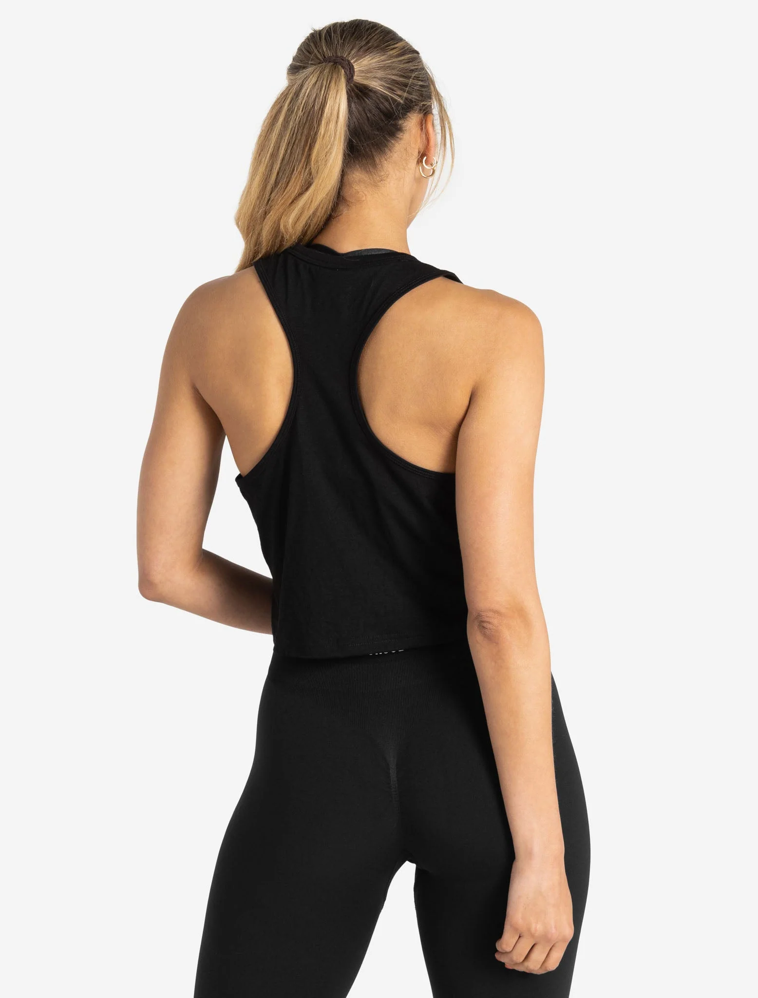 Wave Crop Tank - Black - Image 2