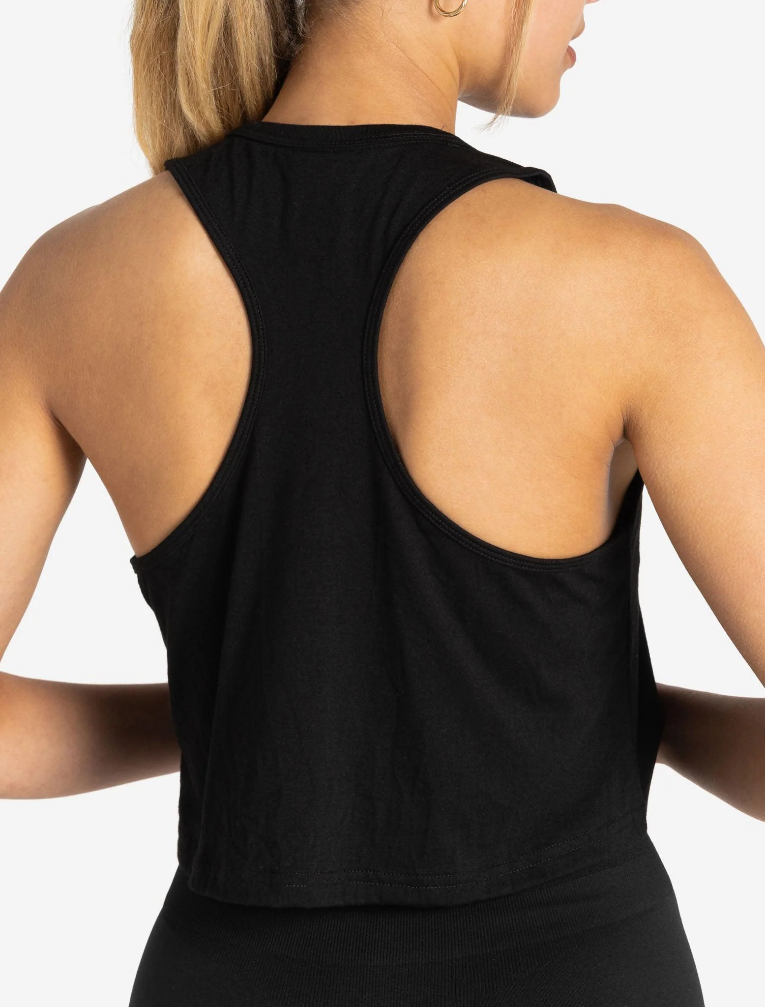 Wave Crop Tank - Black - Image 3