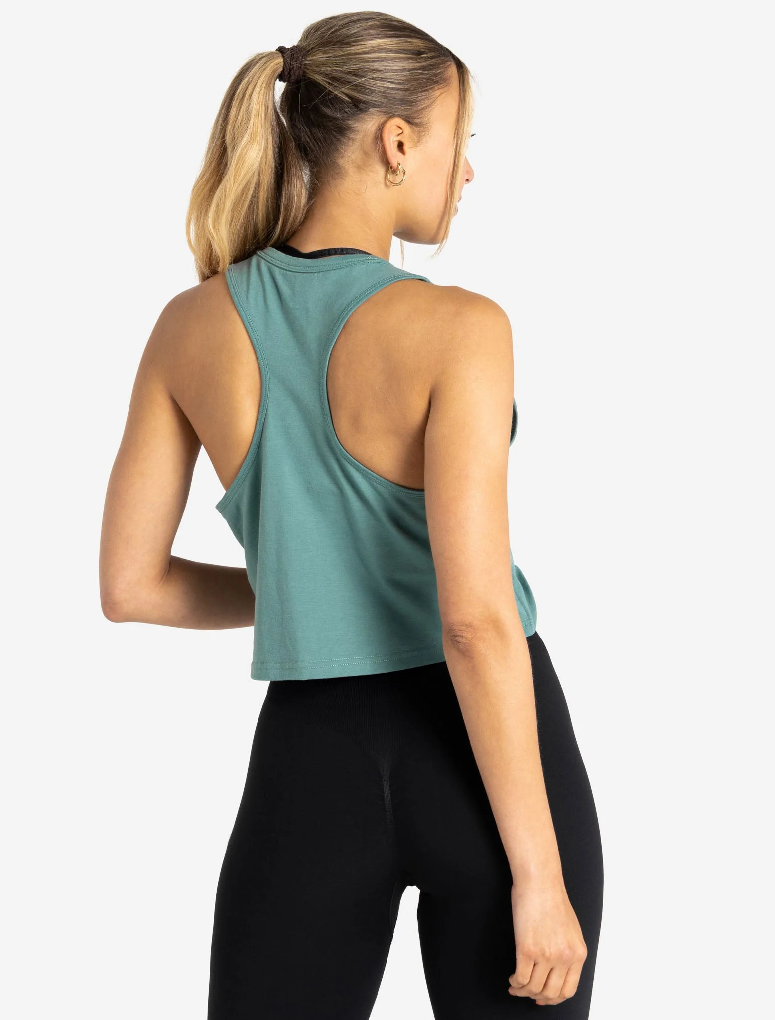 Wave Crop Tank - Teal - Image 2