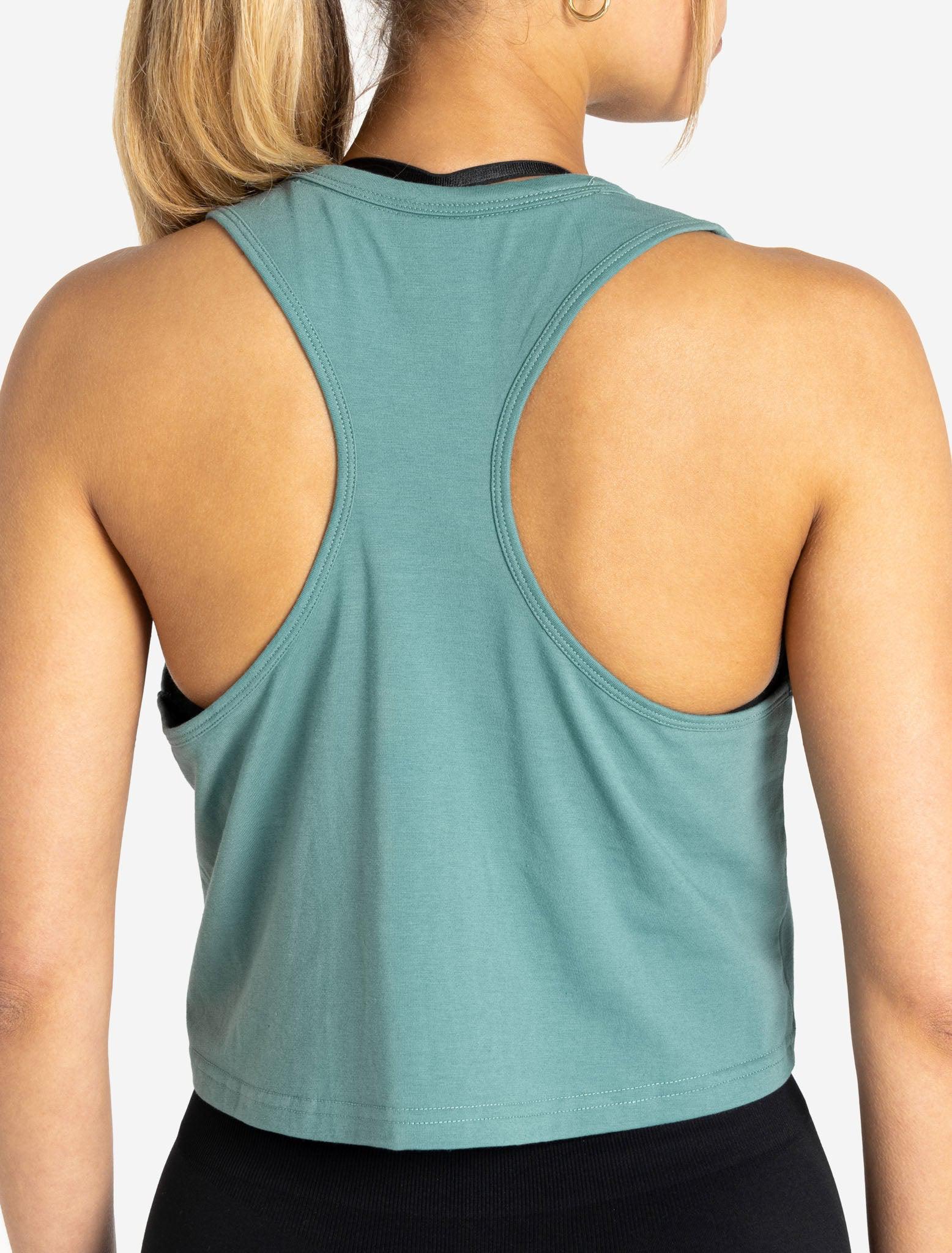 Wave Crop Tank - Teal - Image 3