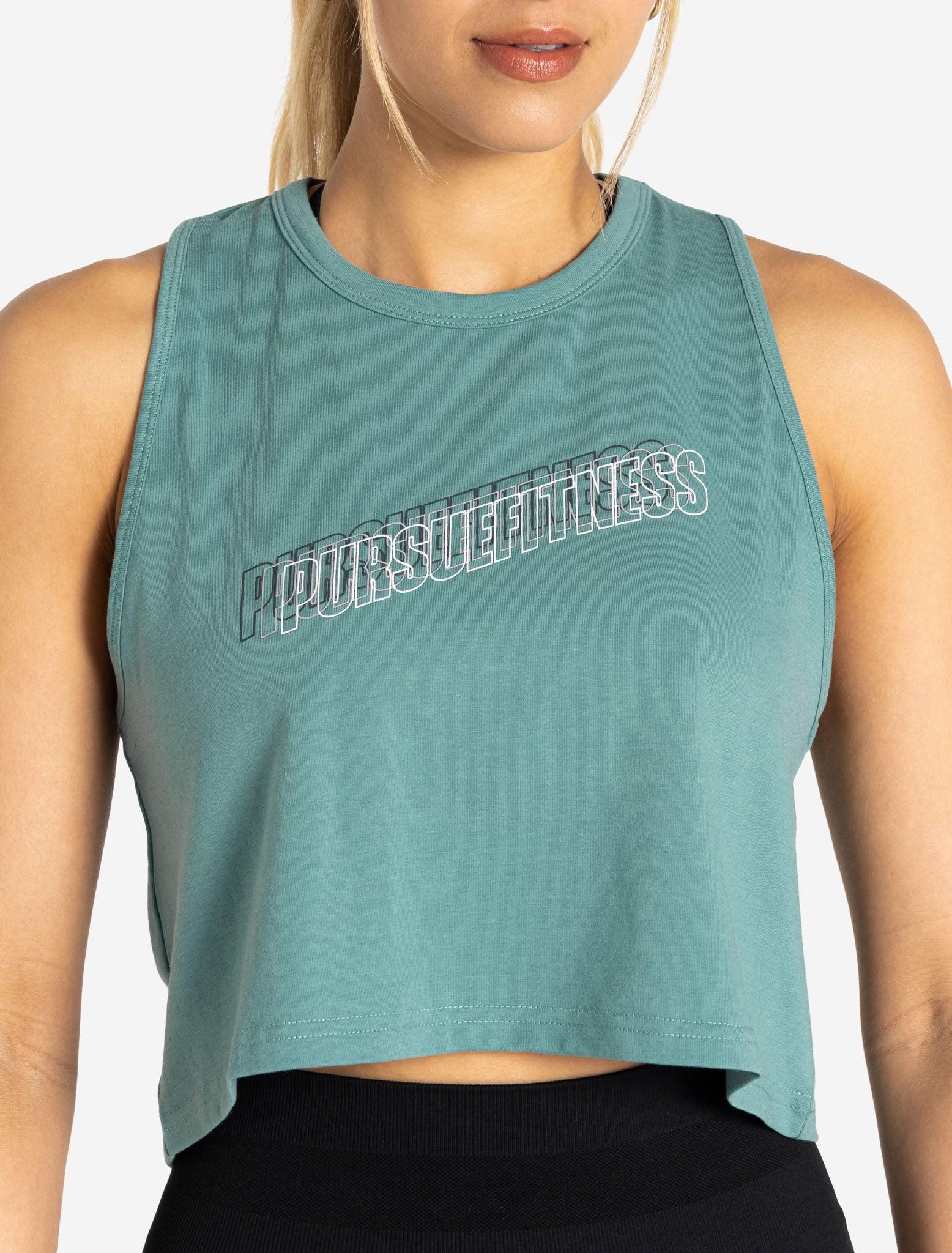 Wave Crop Tank - Teal - Image 4