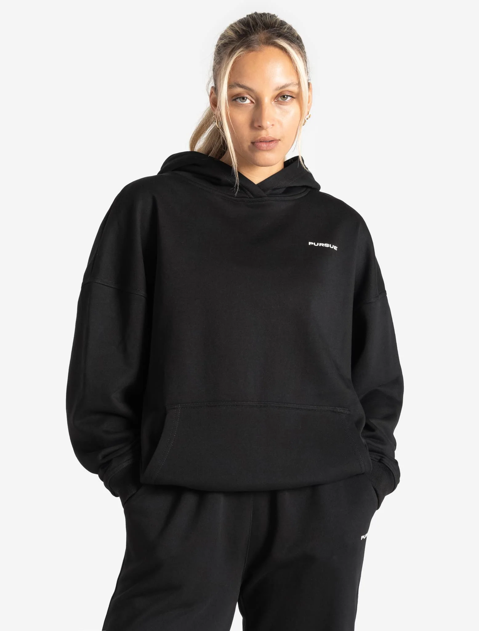 Oversized Hoodie - Black - Image 2