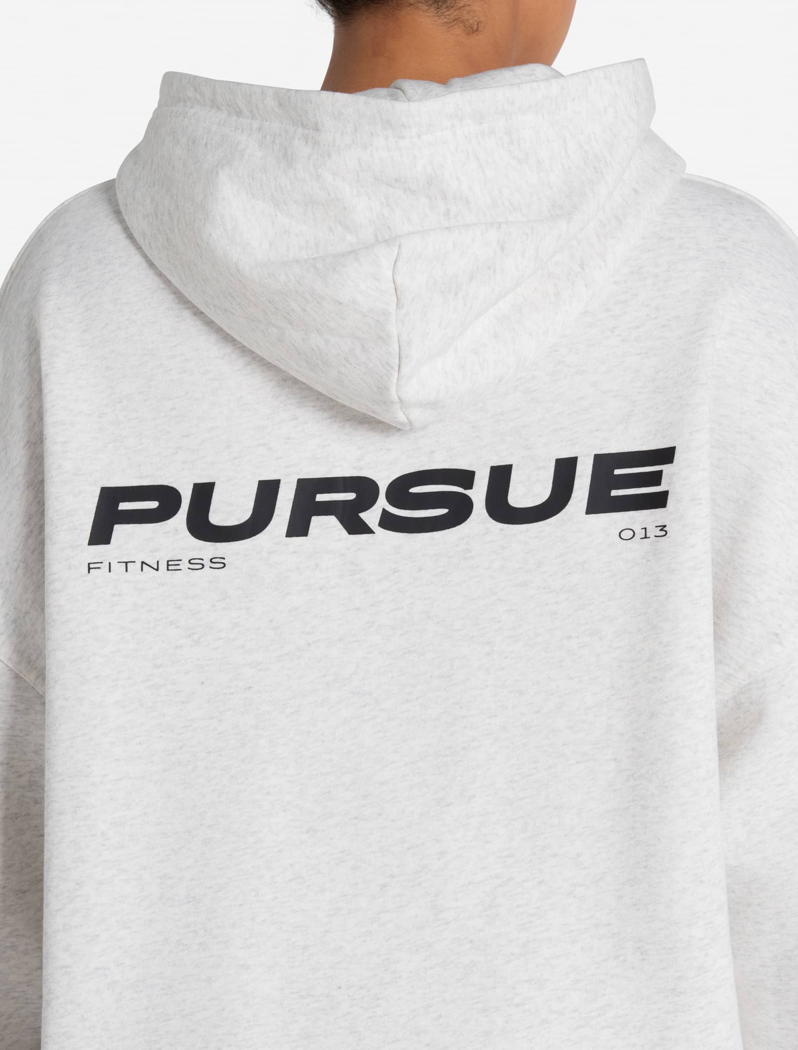 Oversized Hoodie - Light Melange Grey - Image 3